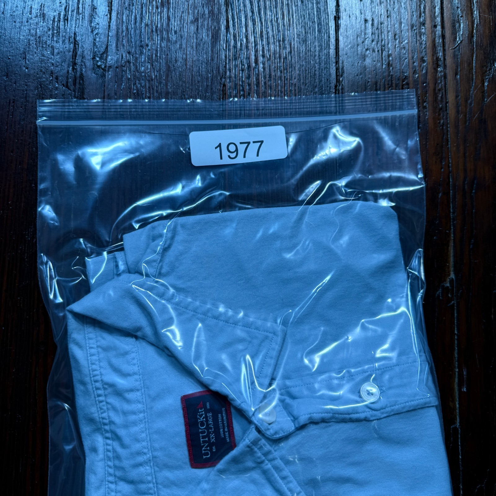 UNTUCKit Shirt Mens 2XL Blue Short Sleeve Briscoe Cotton Preppy – EUC