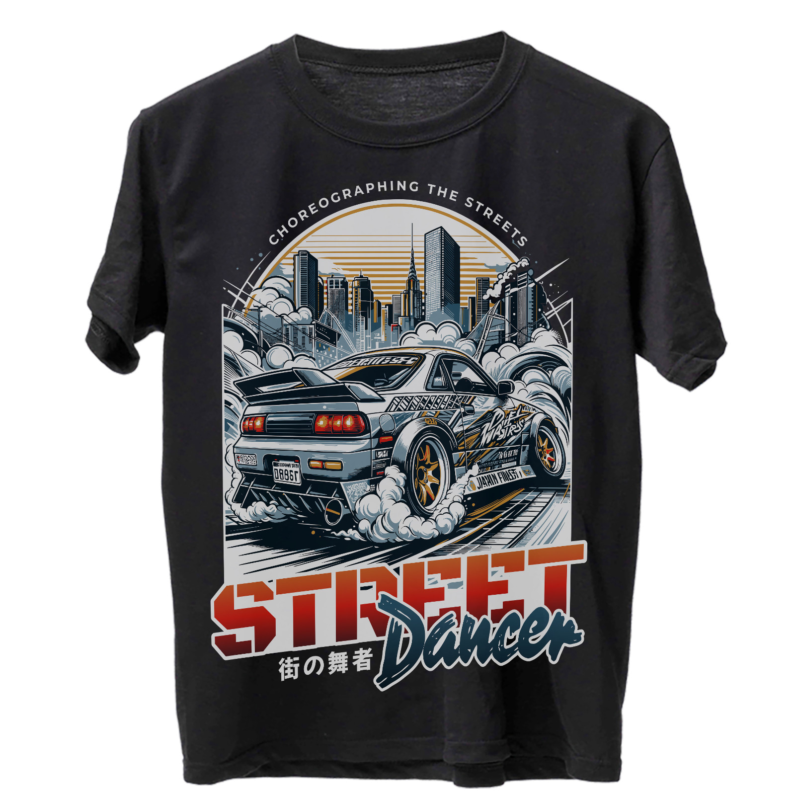 JDM Skyline Drift Car Graphic T-Shirt Japanese Racing Streetwear Tee Men’s XS-XL