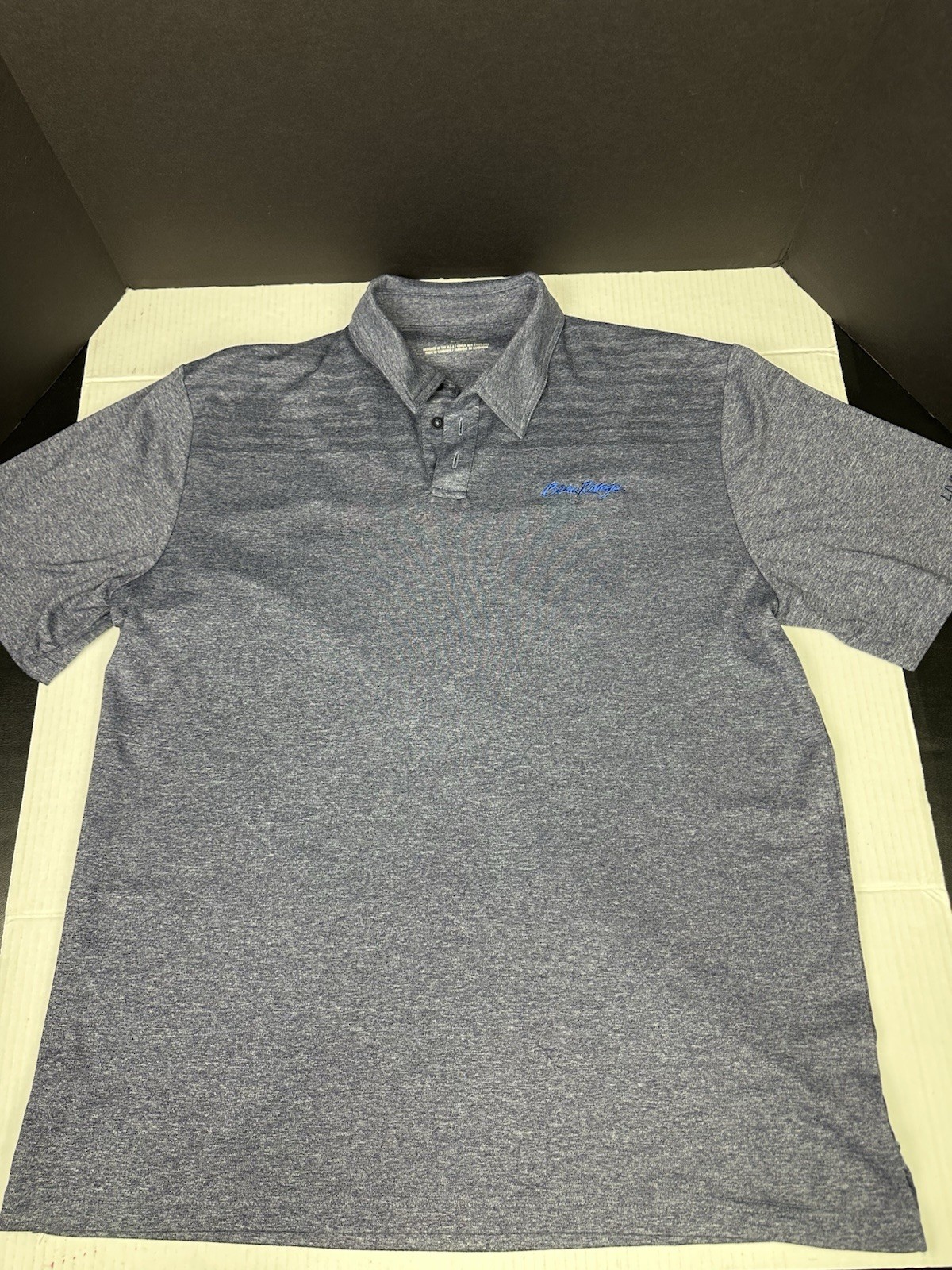 Men’s Black Clover Live Lucky Beau Rivage Casino Biloxi Golf Polo Gray Size Lrg