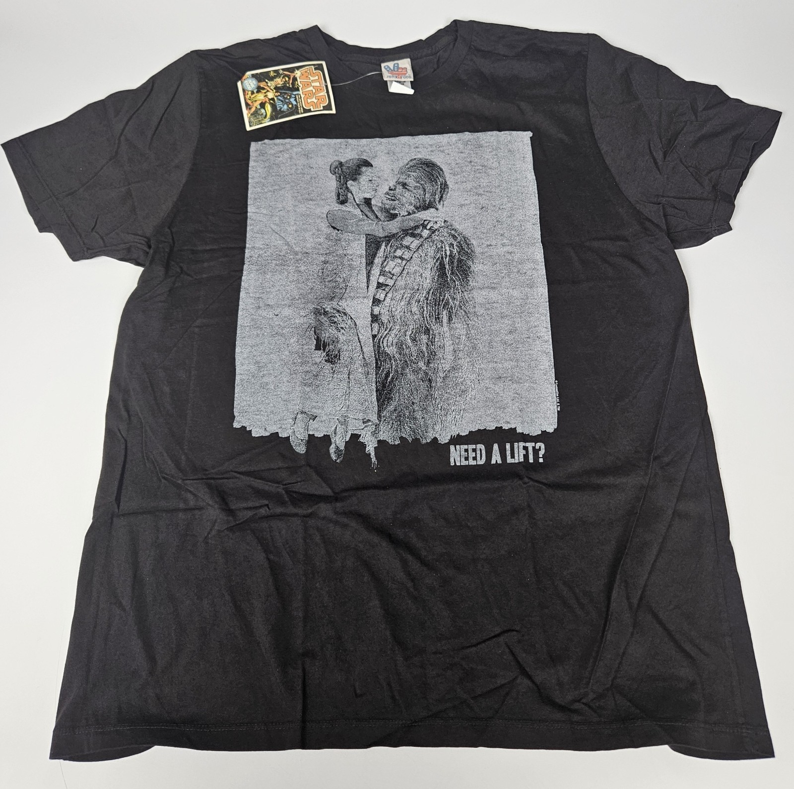 Star Wars: Need A Lift? Junk Food Black T-Shirt -Unisex Adult XL – NEW! Nwt