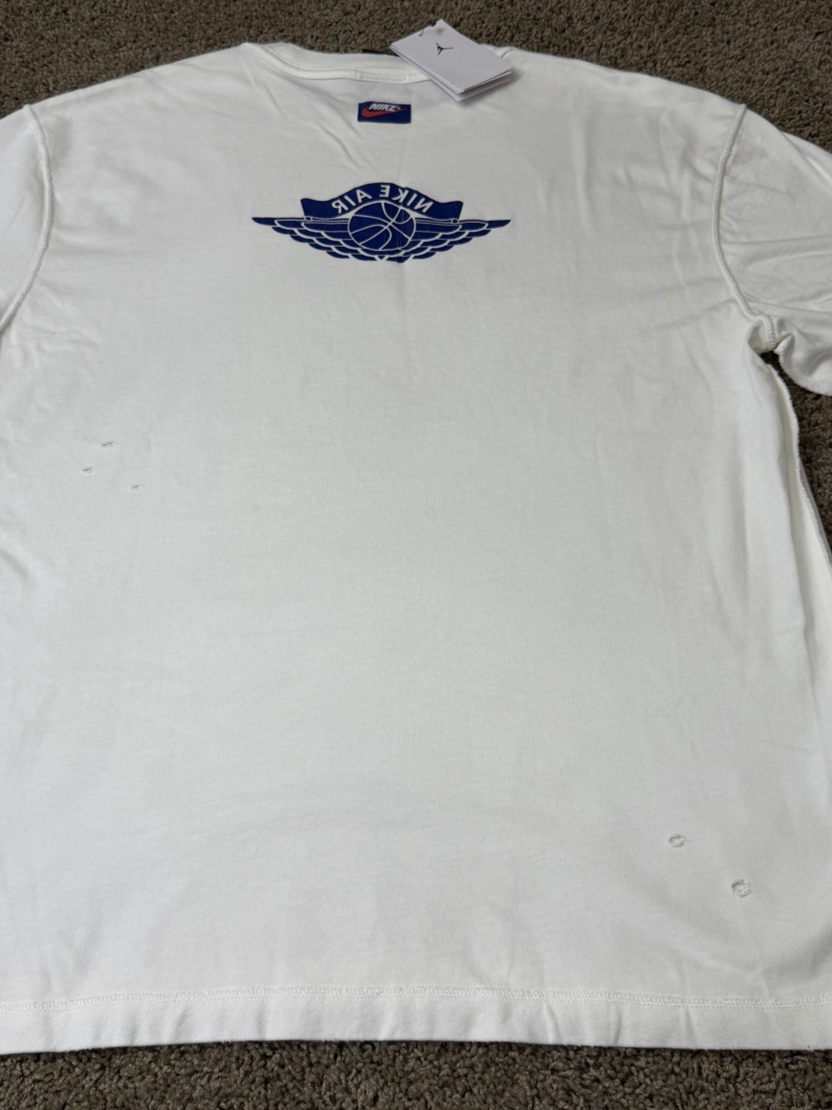 $65 BRAND NEW NIKE MEN’S AIR JORDAN TEE T SHIRT LARGE WHITE RARE AIR IB3130-133