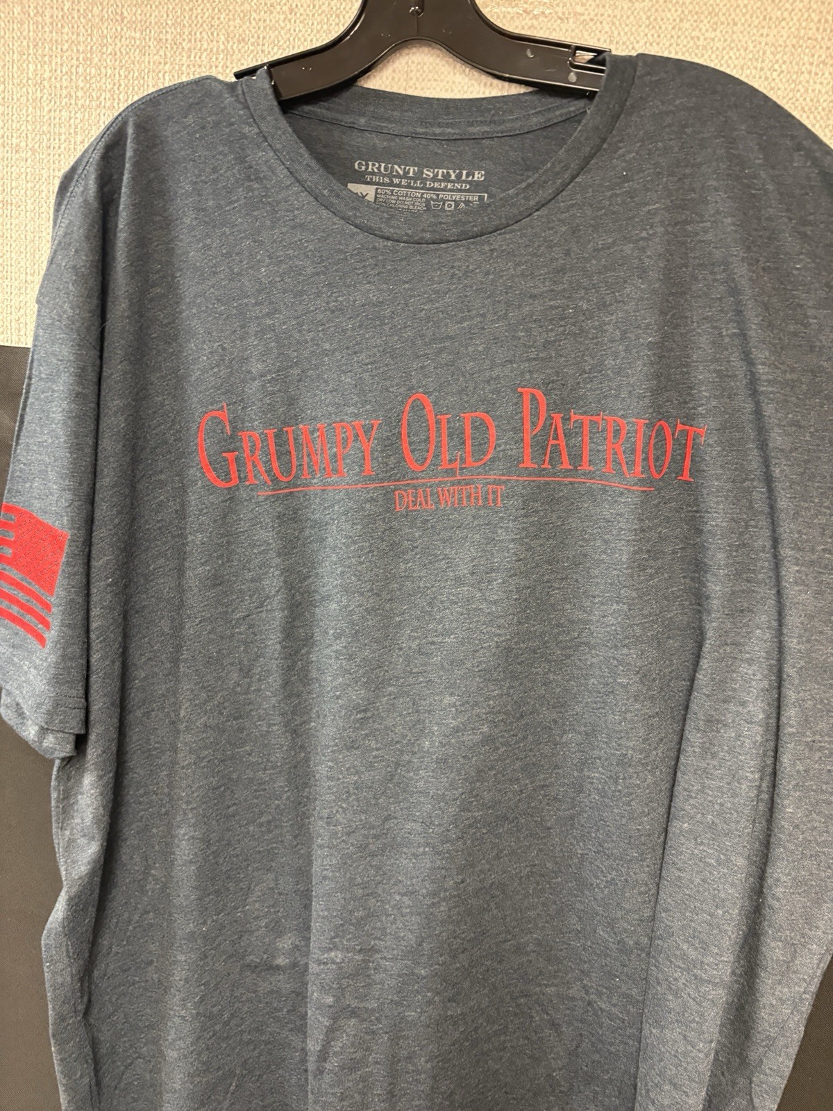 Brand New (No Tag) Grunt Style “Grumpy Old Patriot” Tee Shirt Size 4 Xlarge