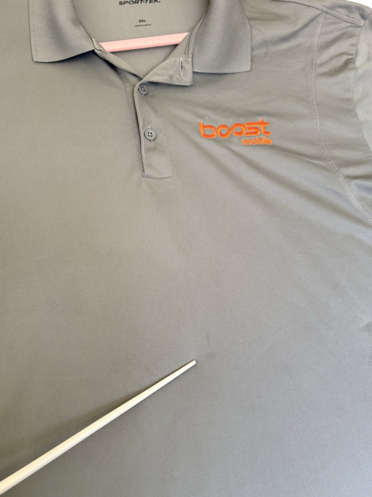 Sport TEK Boost Mobile Logo Retro Polo Shirt Men’s Short Sleeve, 2XL