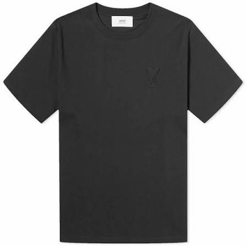AMI PARIS Logo-Embroidered Organic Cotton-Jersey T-Shirt Size M