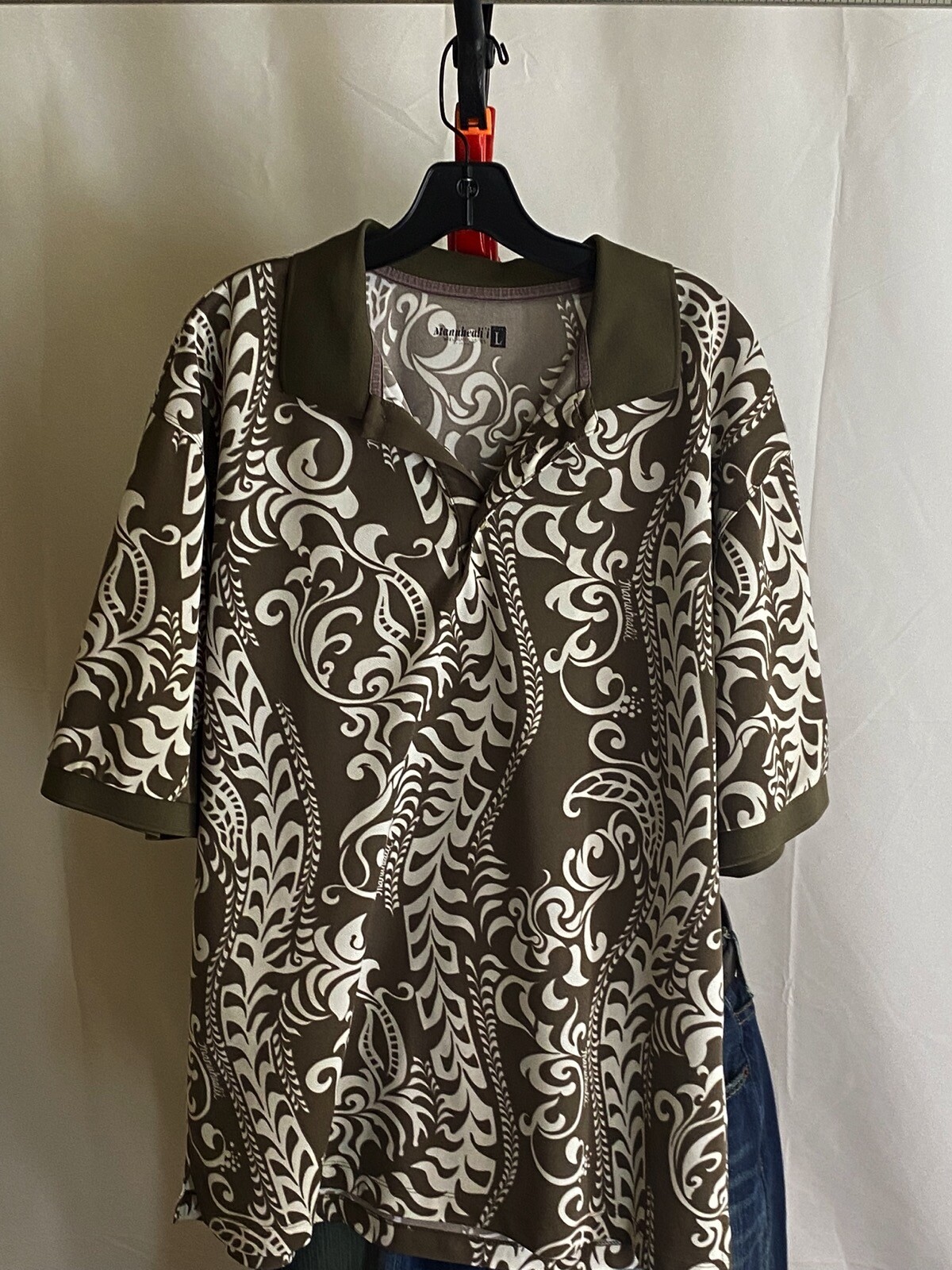 Manucealu Hawaii Poly POLO SHIRT Large L