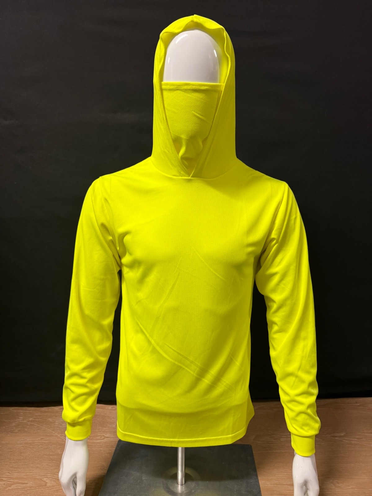 Hoodie Face Mask Long Sleeve T- Shirt 100% Polyester Material for UV Protection