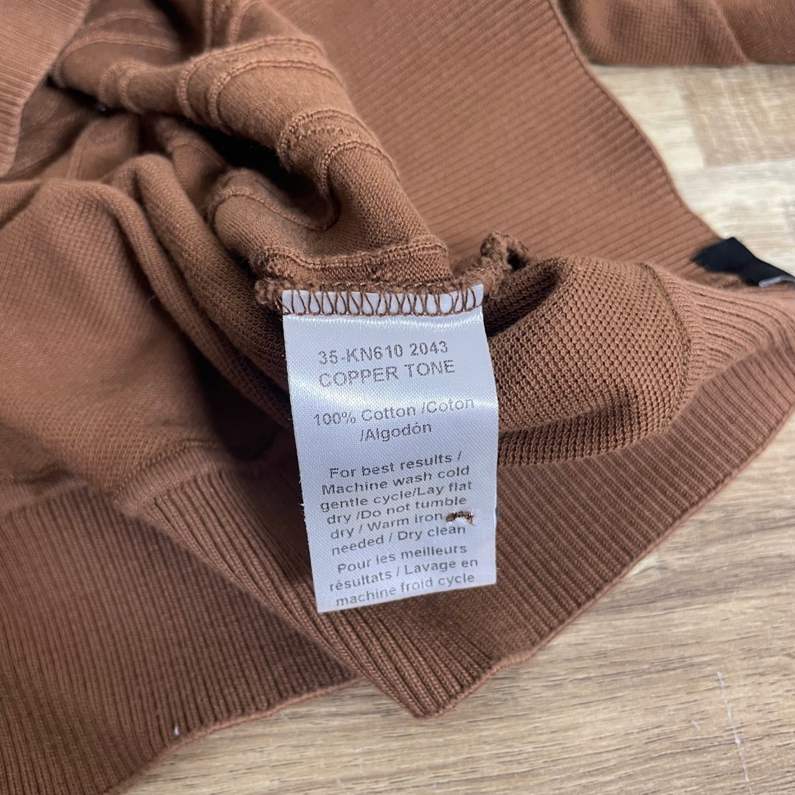 Todd Snyder Men XS Copper Brown Cable Knit Cotton Sweater Polo Shirt Tipped Rib