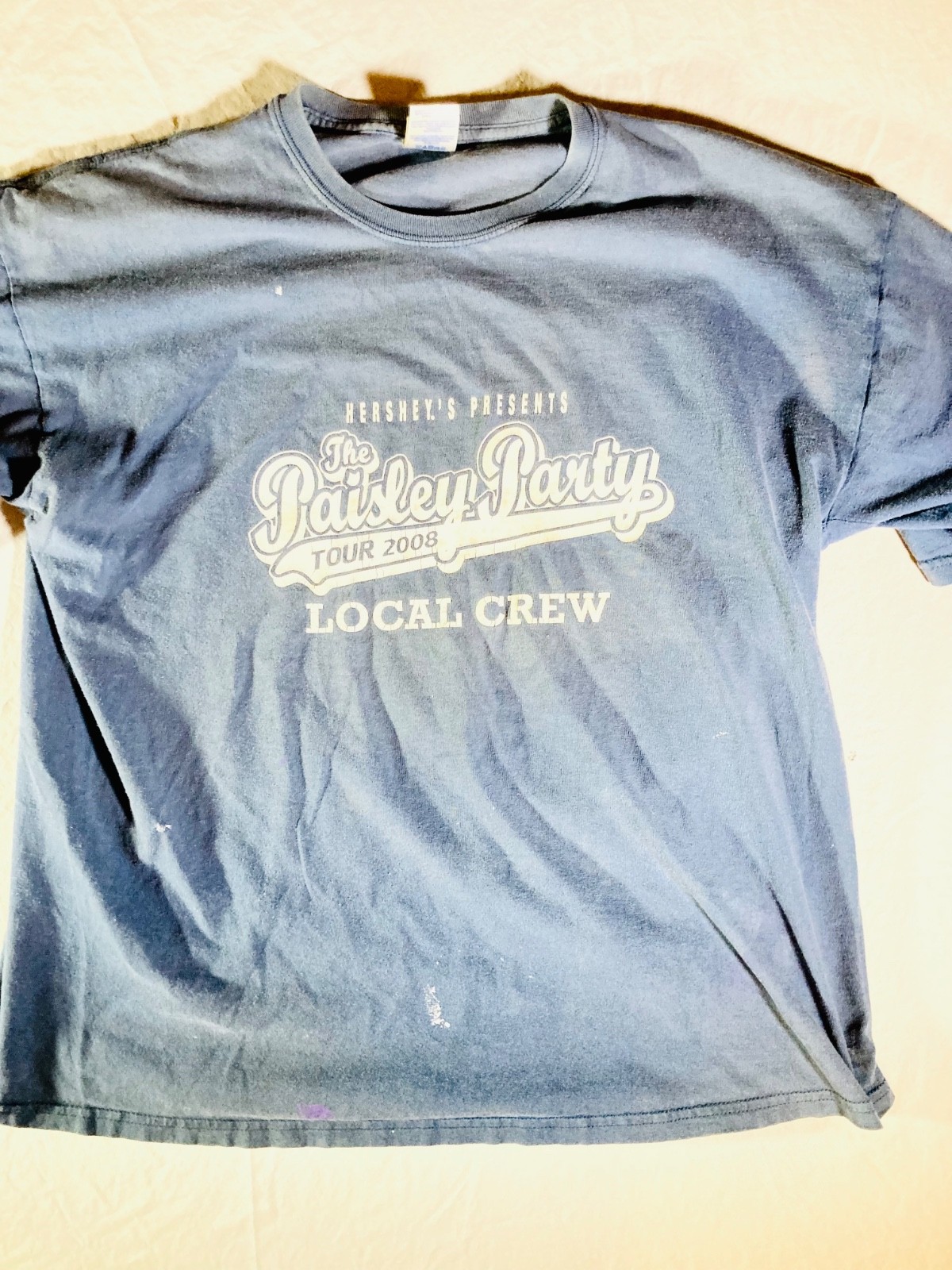 2008 Concert Crew Brad Paisley, Paisley Party Tour T-Shirt XL Cotton Graphic