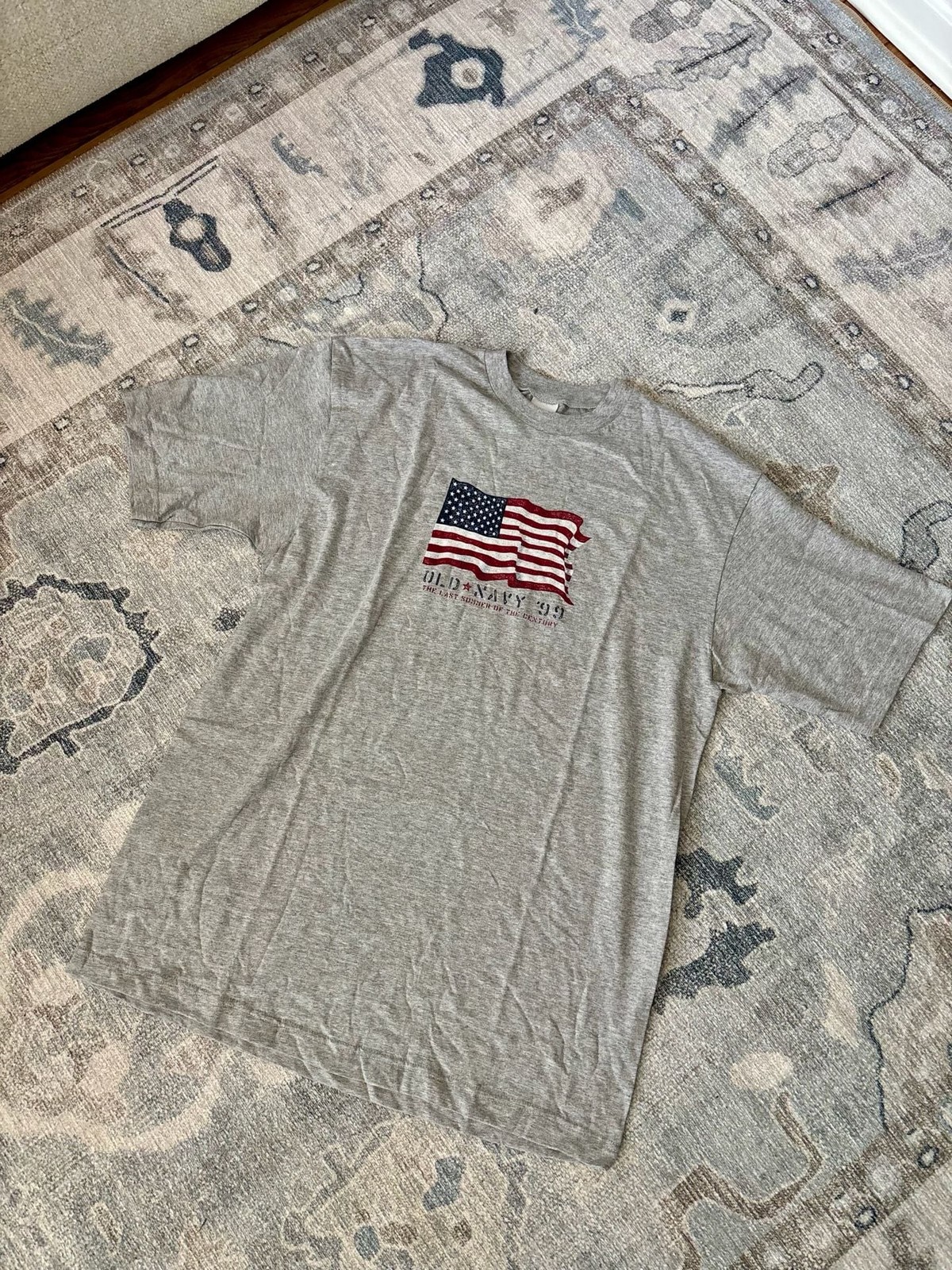 Vintage 1999 Old Navy American Flag The Last Summer Of The Century T-Shirt