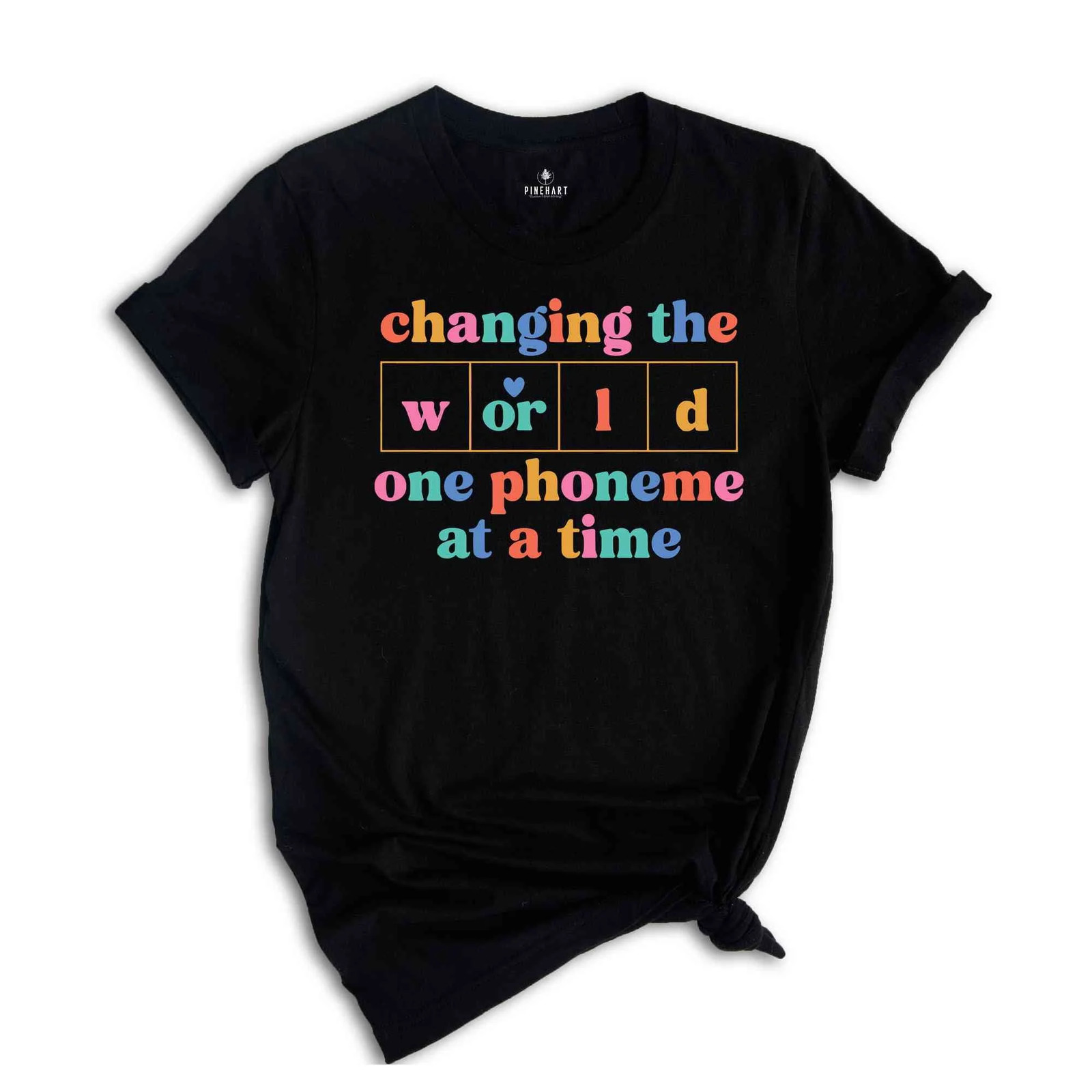 Changing The World One Phoneme At A Time T-Shirt, Dyslexia Teacher Shirt, Kinder