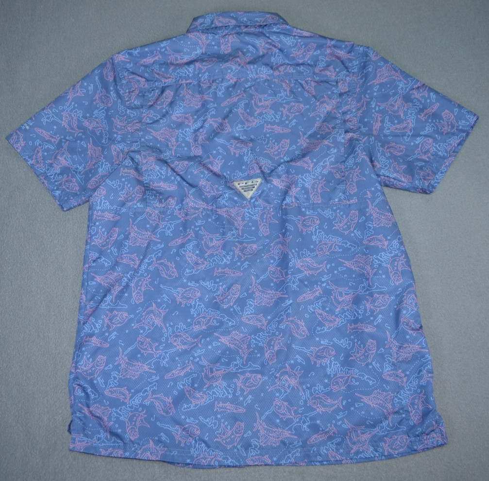 Columbia PFG Super Slack Tide Camp Shirt Mens Size Small Vented Omni Shade