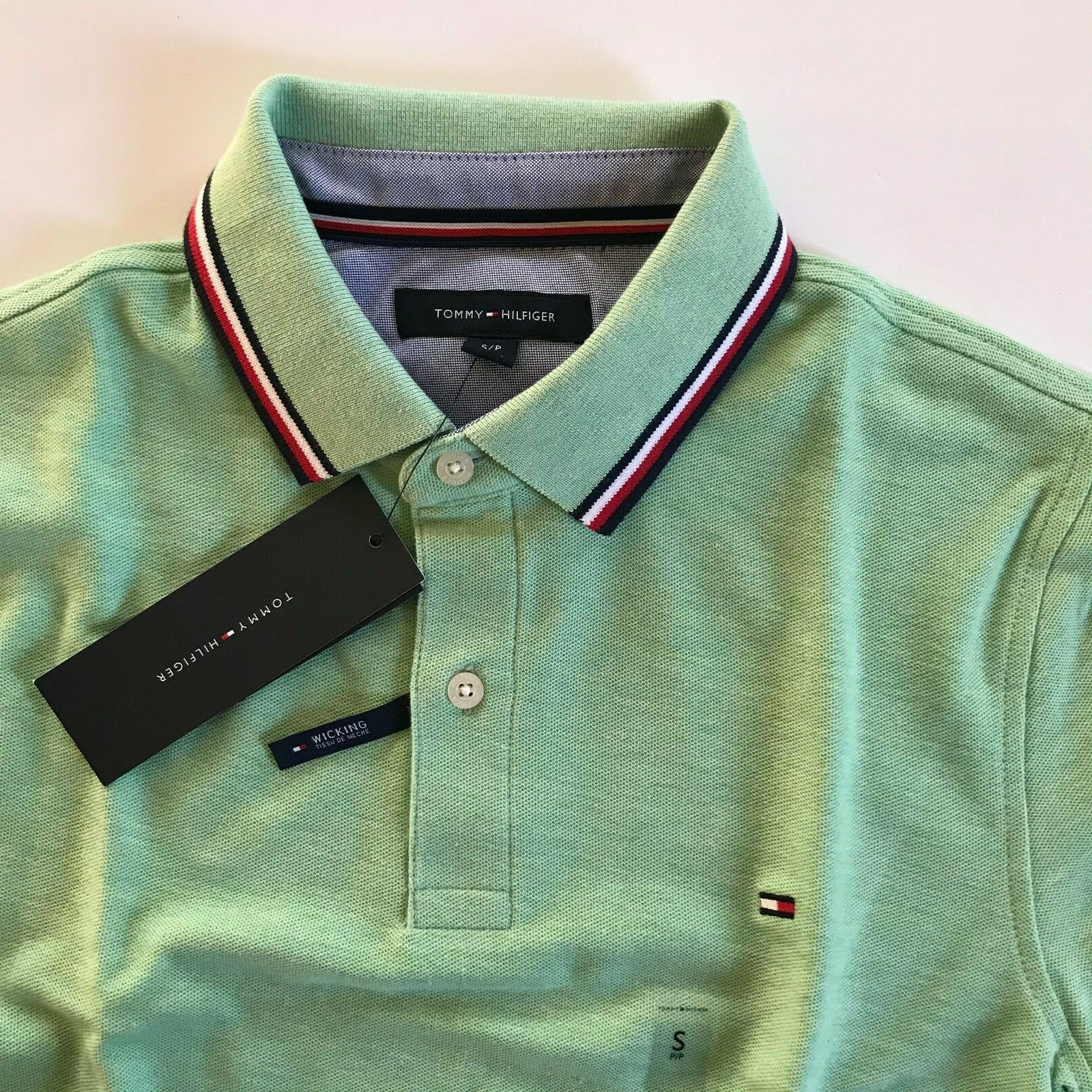 NWT Tommy Hilfiger Men’s Wicking Performance Pique Solid Short Sleeve Polo Shirt