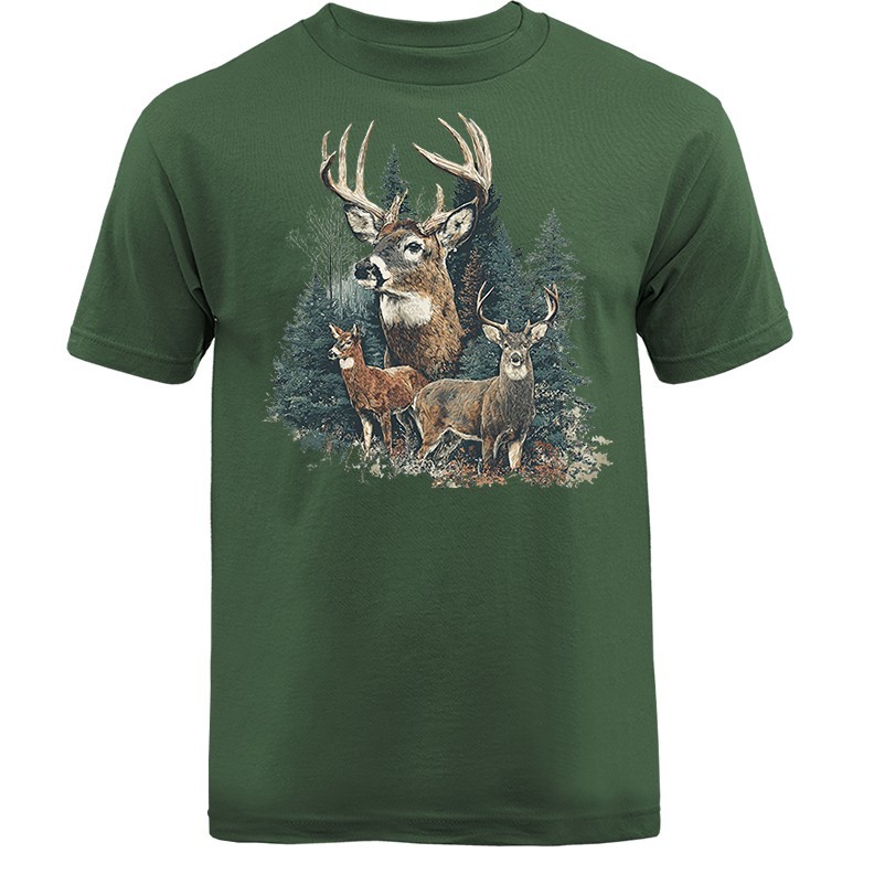 Whitetail Deer Buck and Doe Forest Wildlife Wilderness T-shirt