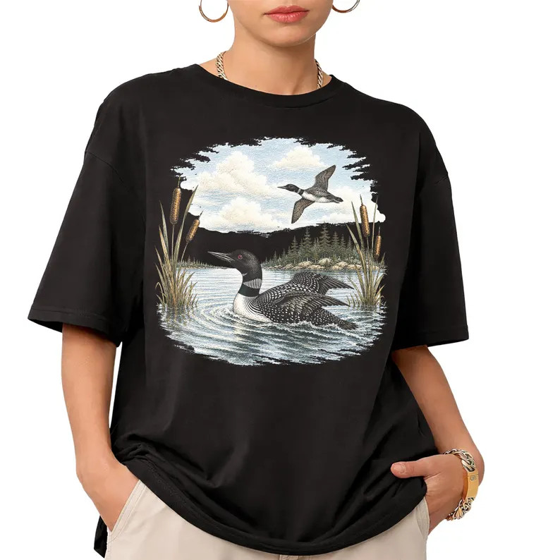 Loon Lake Cattails Vintage Comfort Tee