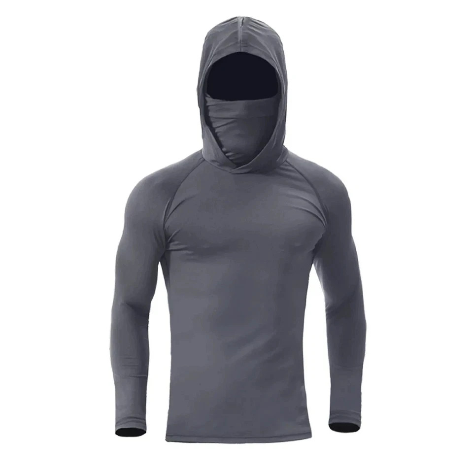 Performance Hoodie Long Sleeve T-Shirts, UPF 50+ Sun Protection Hooded Unisex