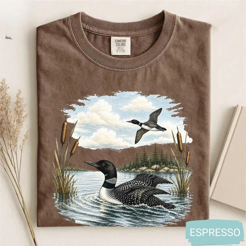Loon Lake Cattails Vintage Comfort Tee