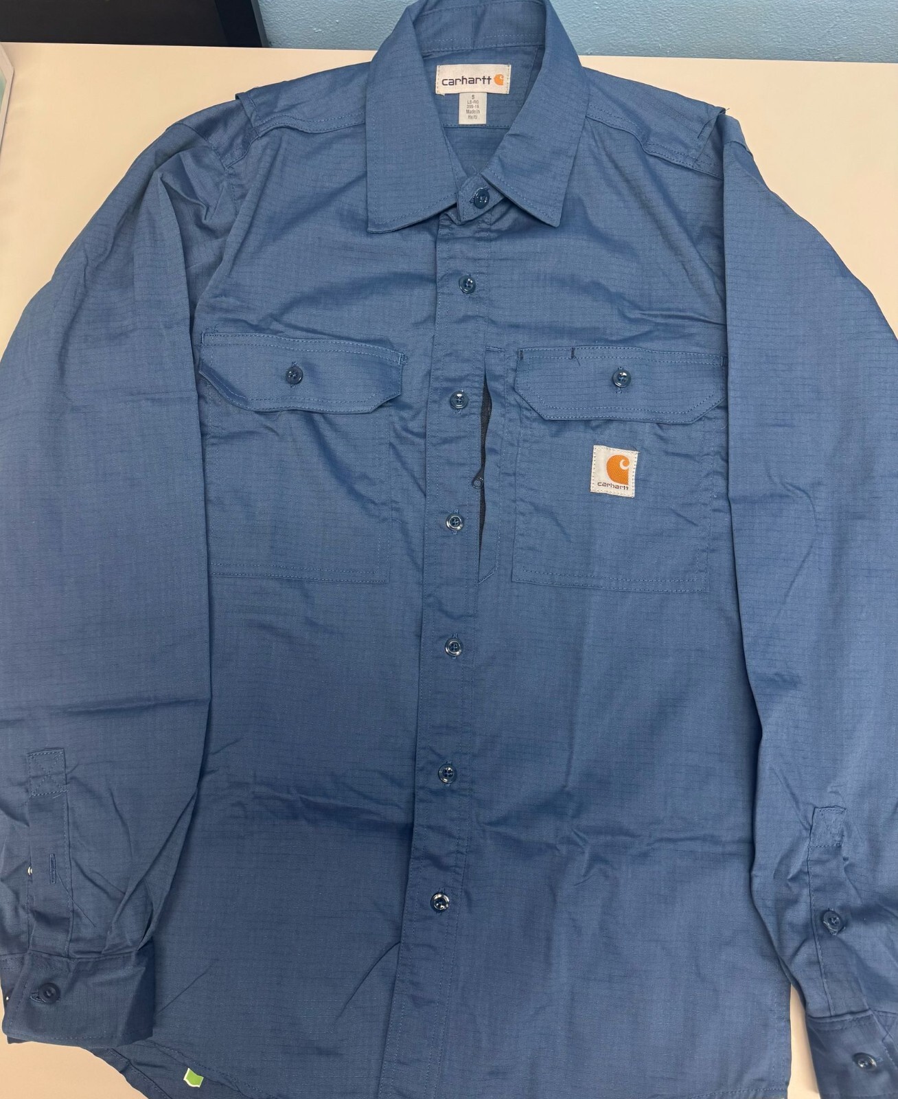 Carhartt Men’s Long Sleeve Shirt, Blue