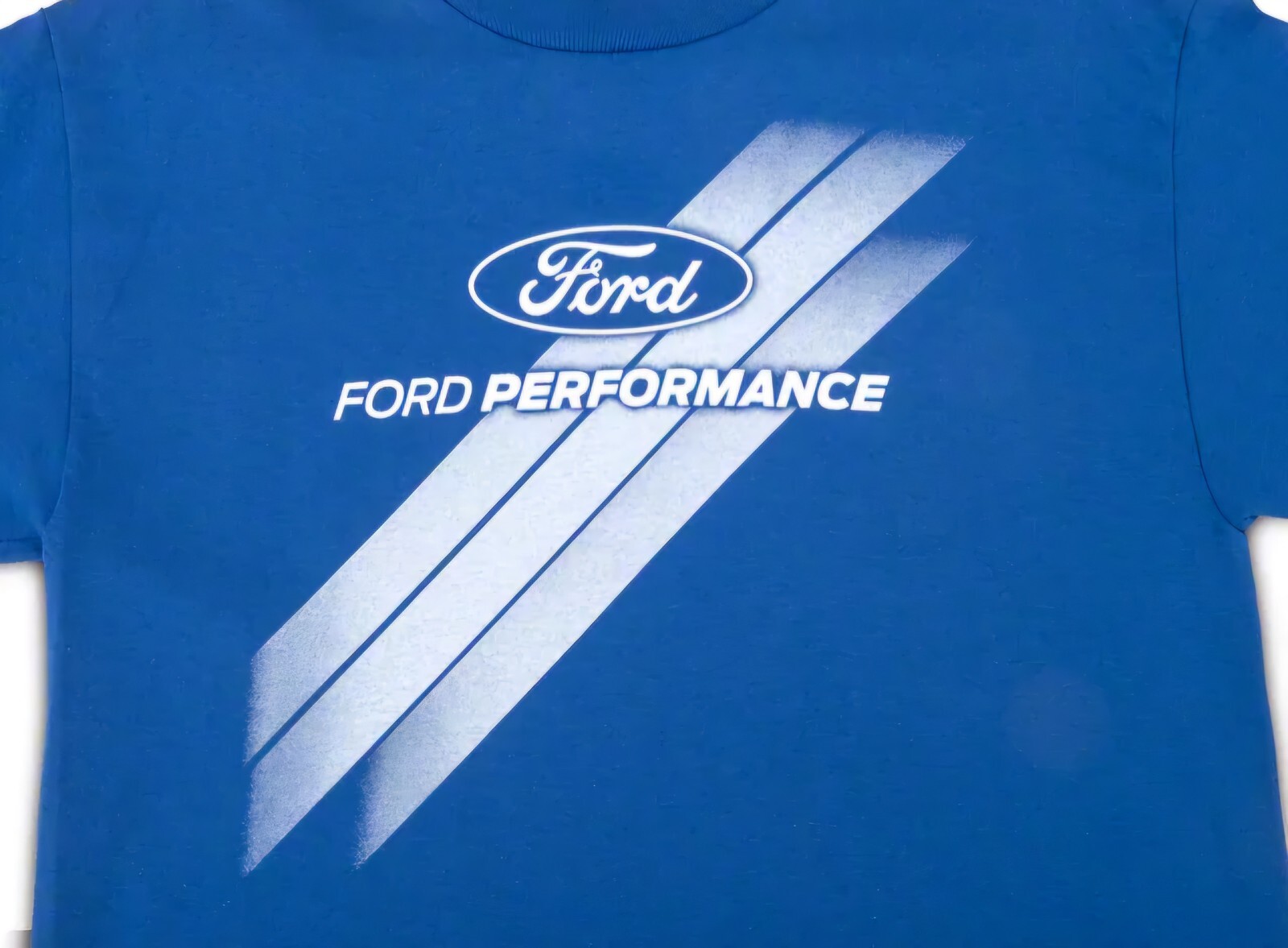 Ford Performance Racing Blue T-Shirt Mens Size Large NWT Stripes Short Sleeve