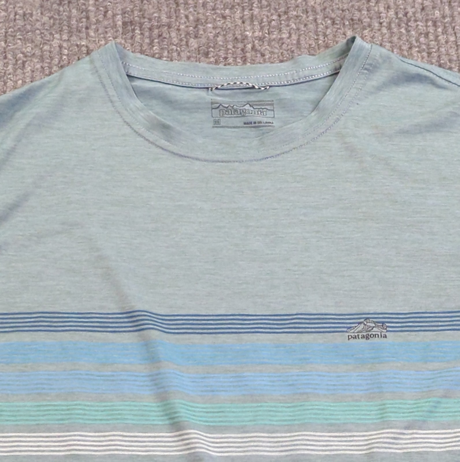 Patagonia Shirt Mens Medium Blue Long Sleeve Outdoor Performance Classic Fit