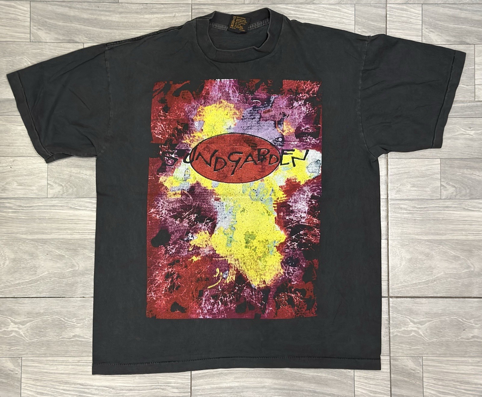 SOUNDGARDEN vintage 1994 SUPERUNKNOWN COLOR SPLASH t shirt XL