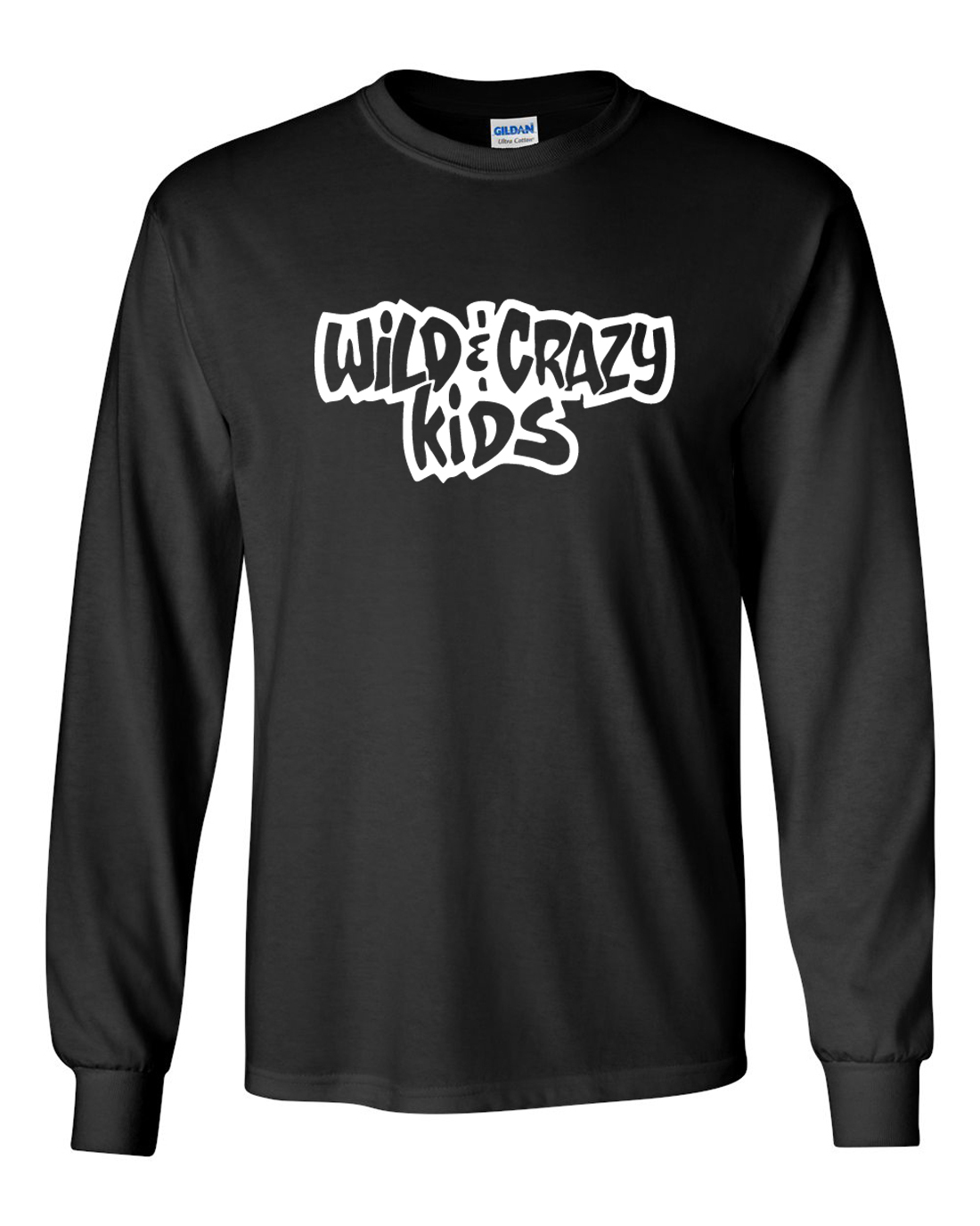 BLACK Wild & Crazy Kids Nickelodeon T-shirt, Long Sleeve, Or One-Piece