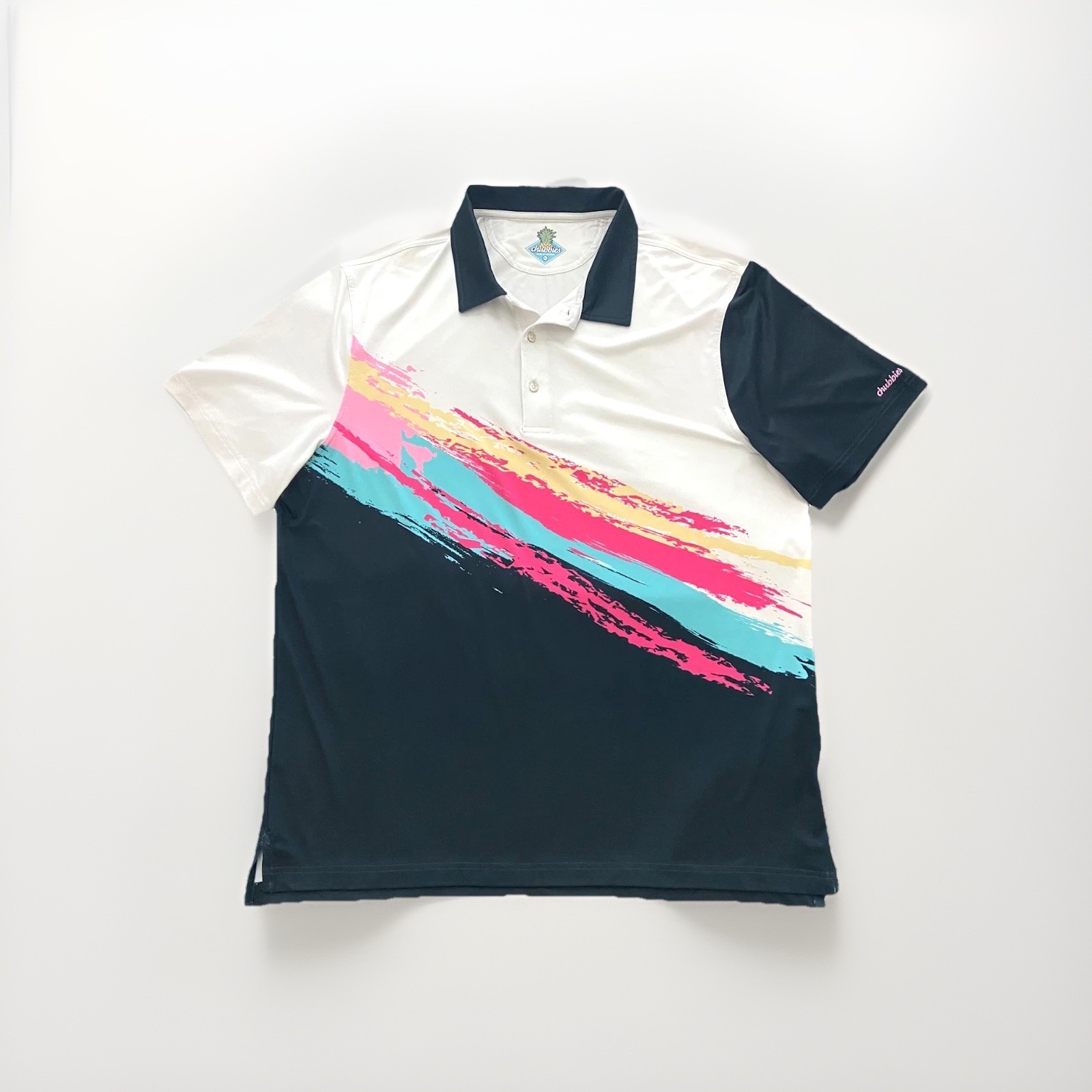 Chubbies Polyester-Spandex Blend Tennis Champ Performance Polo Shirt Size XL