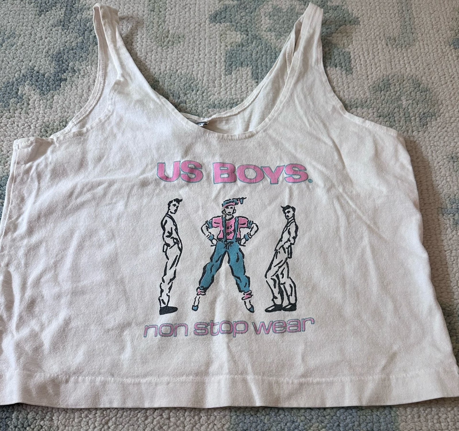 Vintage US Boys Shirt White 1992 All Over Print America Flag Size Small
