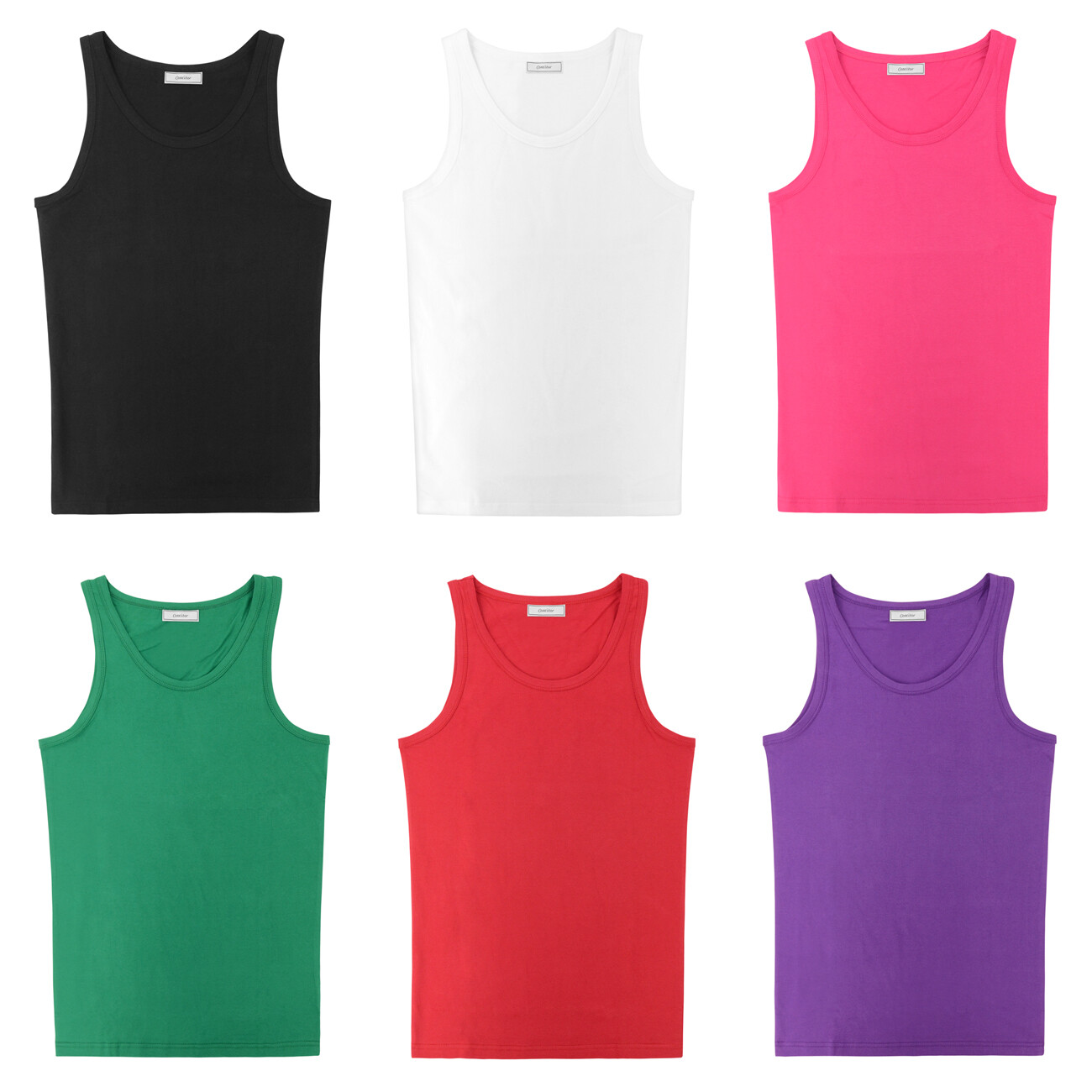 CONCITOR Collection Men’s Tank Top Shirt 100% Cotton A-Shirt Solid Color Top