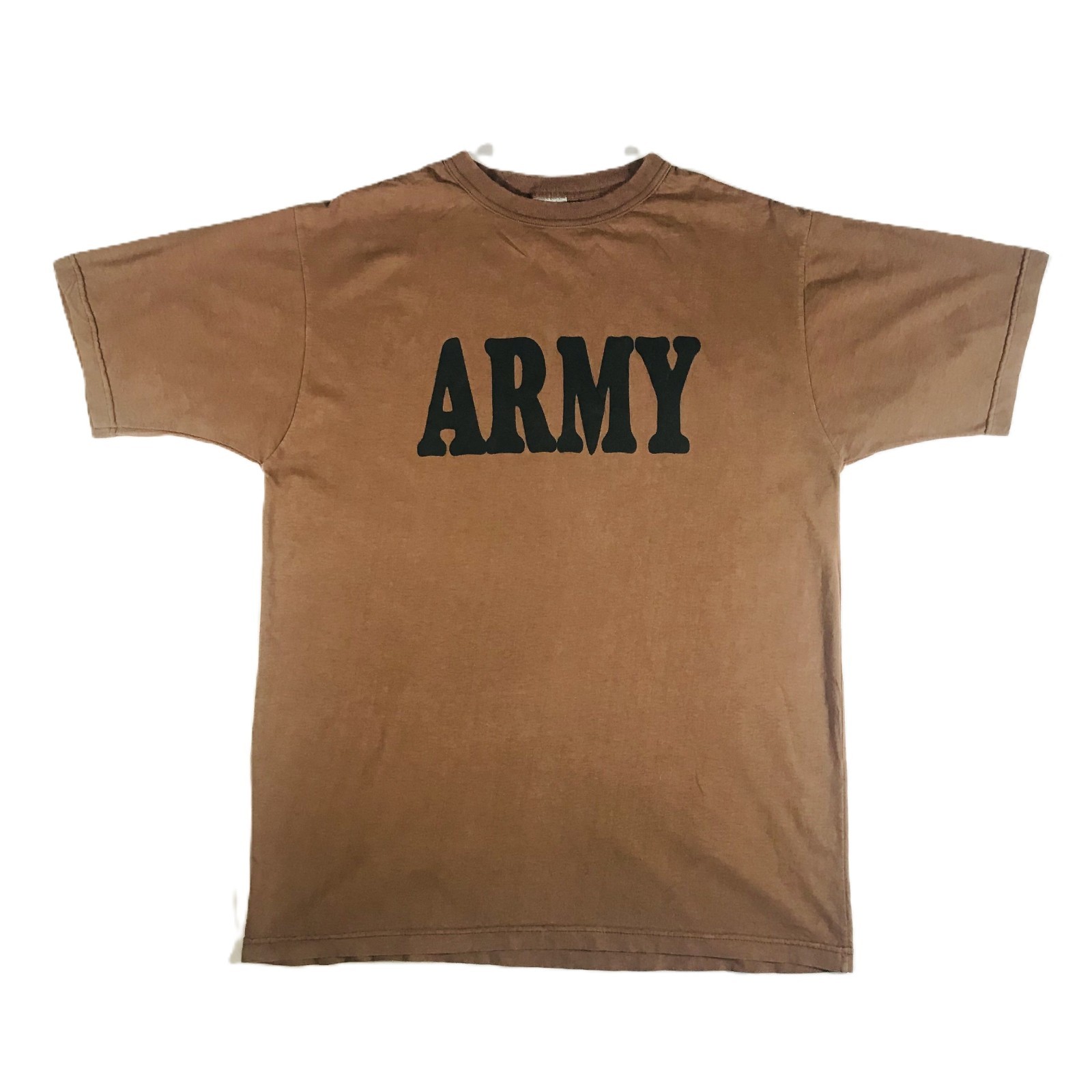 DSCP by BVD Brown 100% Combed Cotton US Army Military T-Shirt Men’s Size XL