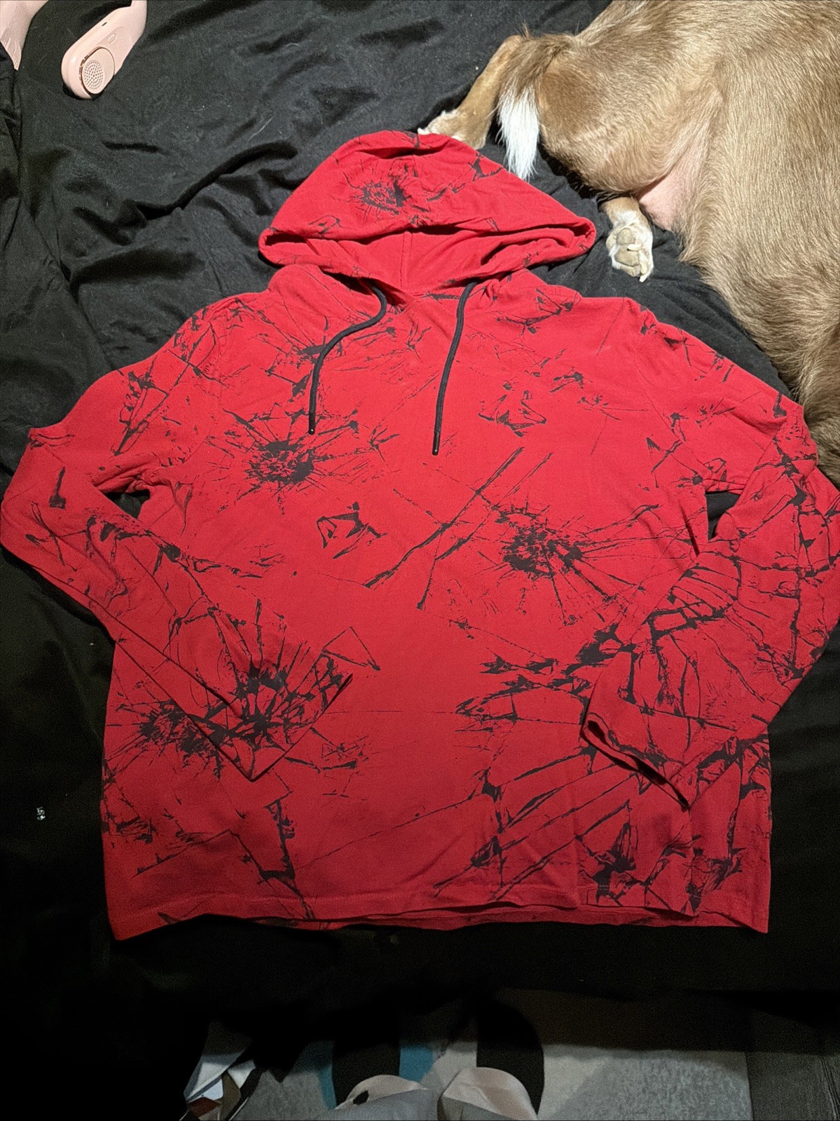 Rue 21 Hoodie Long Sleeve Shirt Men’s Size Large Red And Black