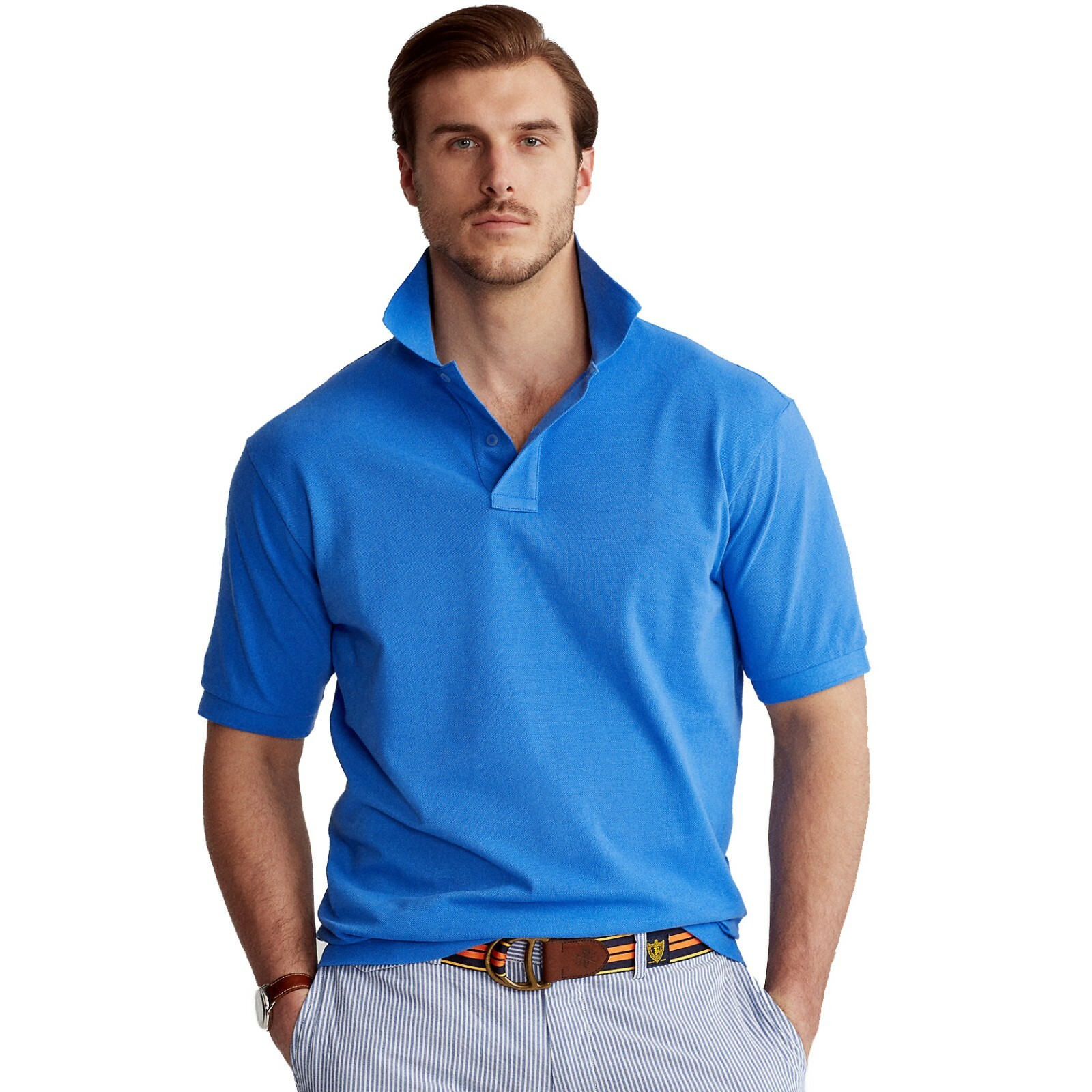 Men’s Causal Cotton Polo Shirt Jersey Short Sleeve Sport Causal Golf T Shirt