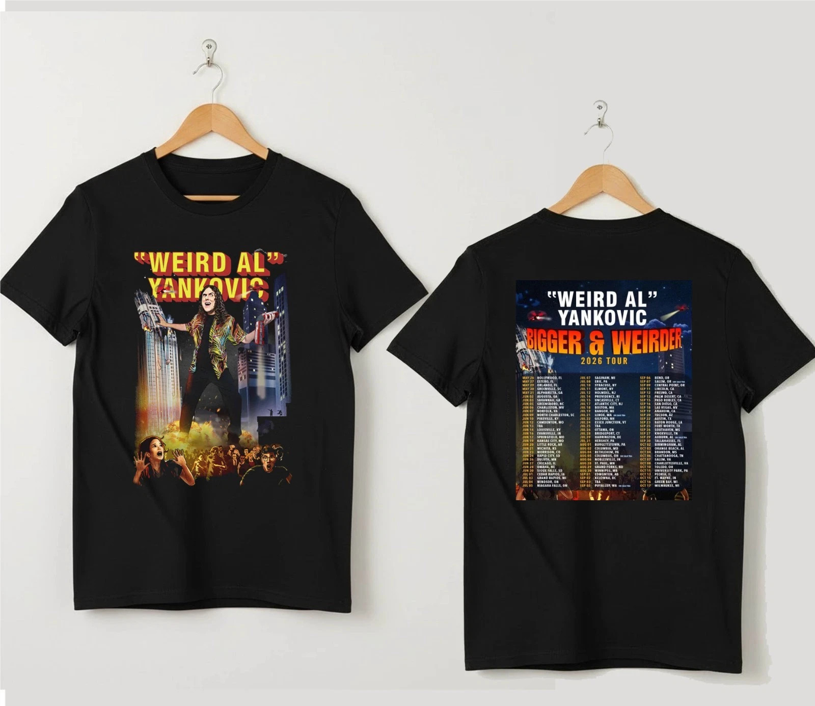 Weird Al Yankovic Bigger And Weirder 2026 Tour T-Shirt