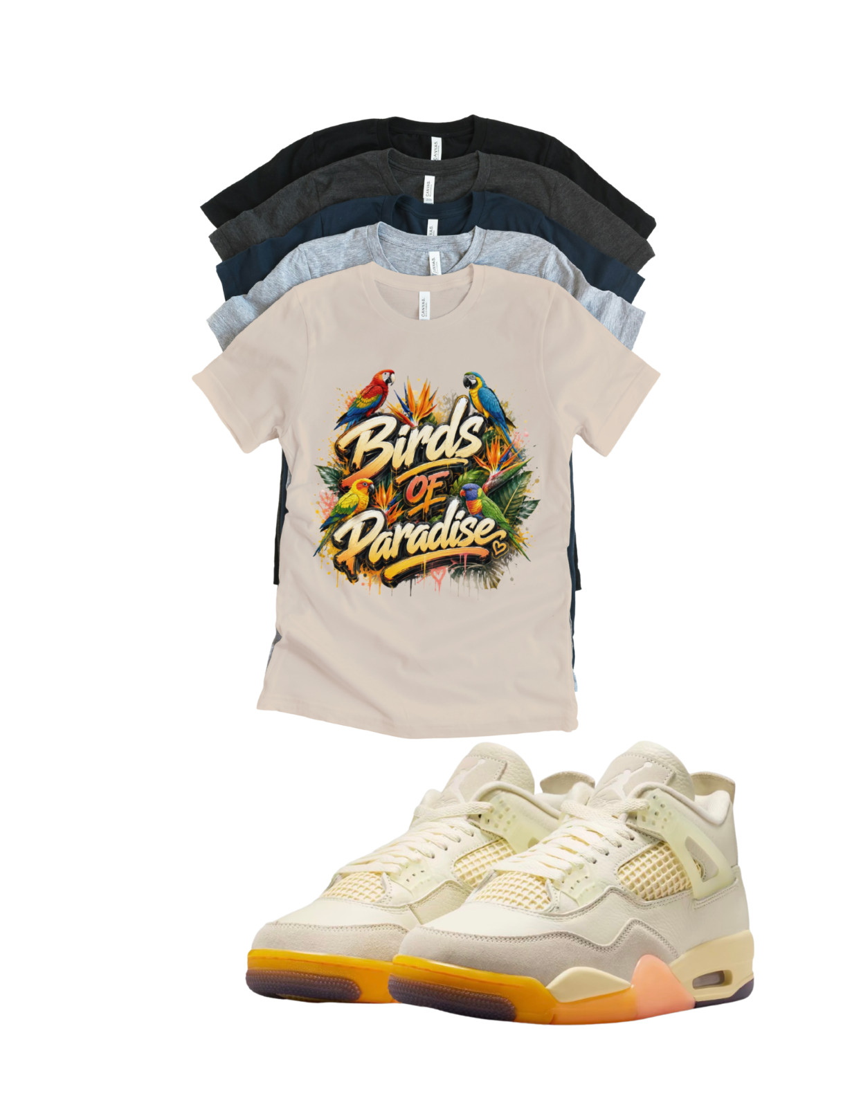 Shirt to match Jordan 4 Birds of Paradise Retro OG Tshirt Sneakerhead Match Tee