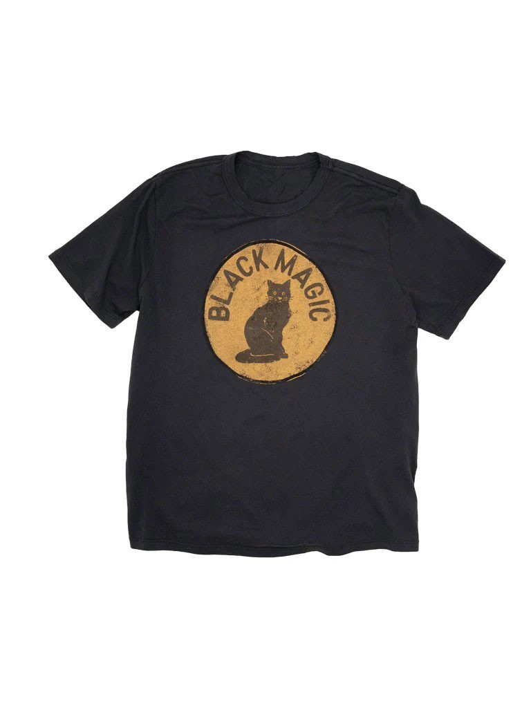 Black Magic Cat Graphic T-Shirt Short Sleeve Casual Tee Shirt Top