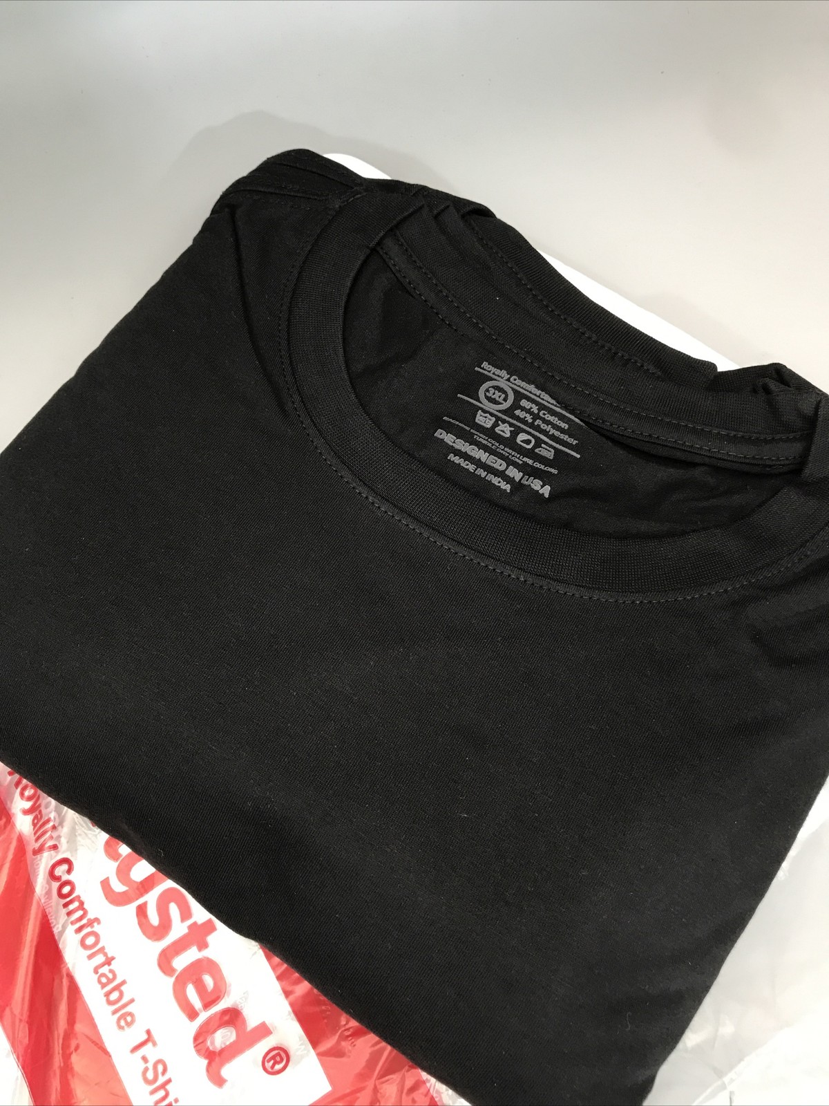 3 Pack Kingsted Mens Royally Comfortable Black T-Shirts Size 3XL New