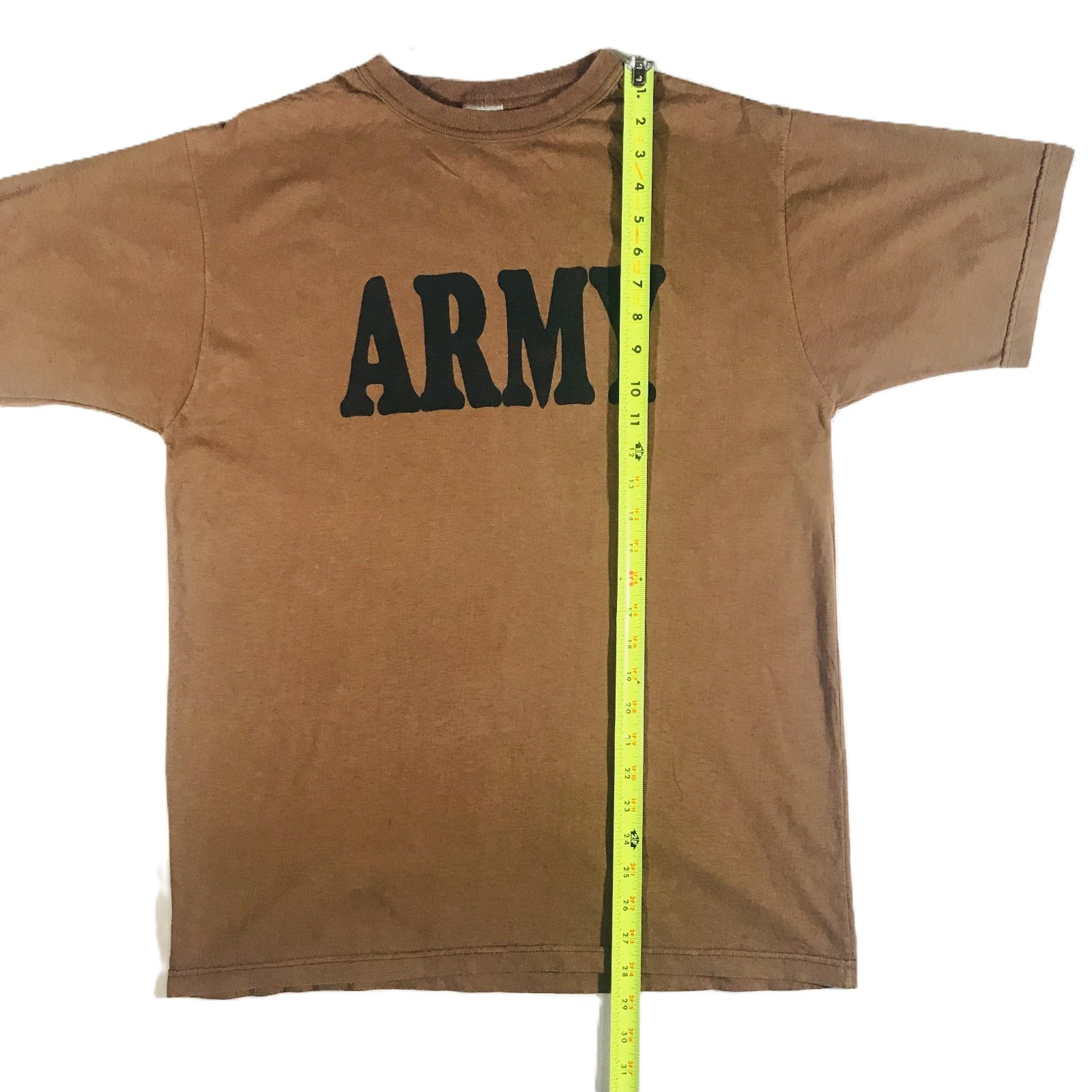 DSCP by BVD Brown 100% Combed Cotton US Army Military T-Shirt Men’s Size XL