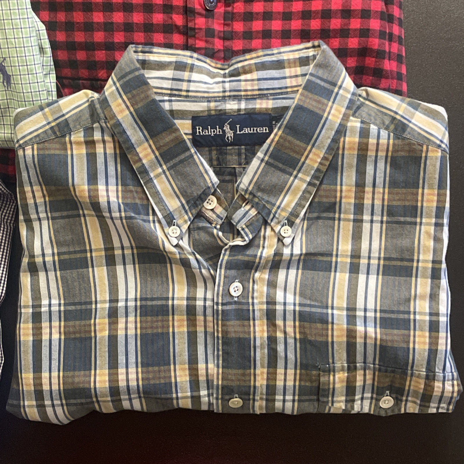 EUC Polo Ralph Lauren 5 Pc Lot / Button Shirts / 1 Sweater Pony ALL SZ XL