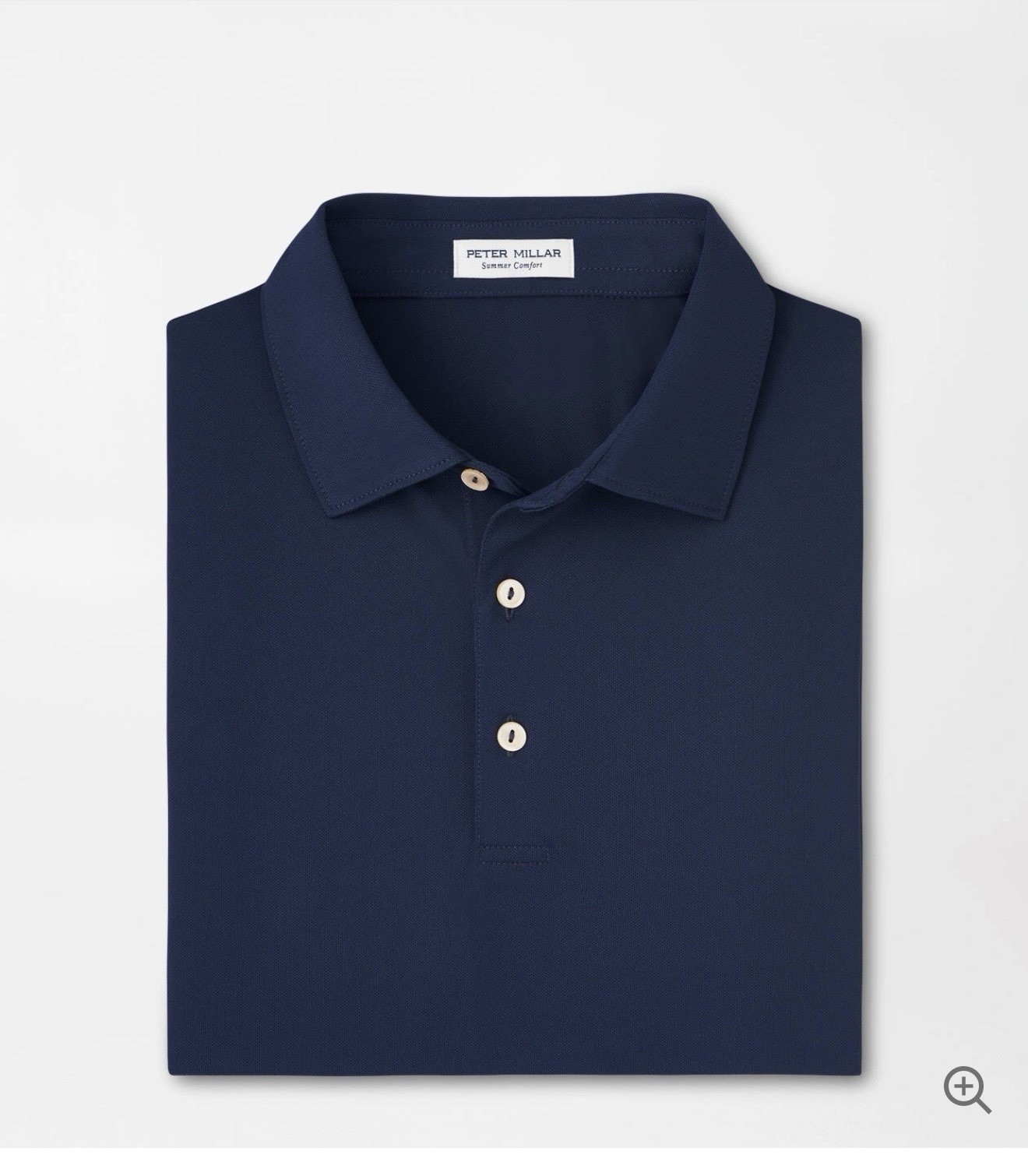 Peter Millar Size Large Crown Sport Solid Performance Mesh Polo, Navy, NWT, $105