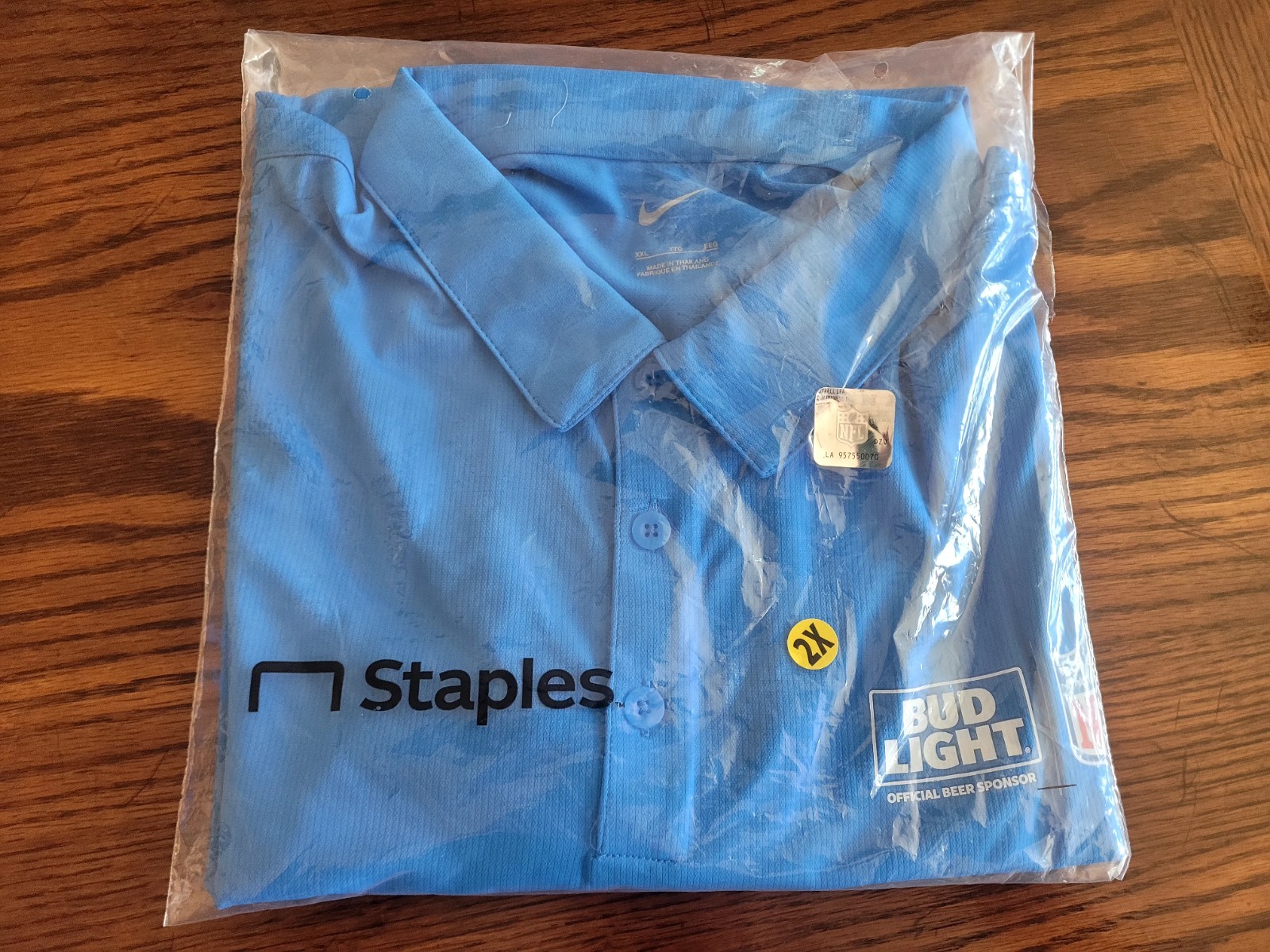 NEW Nike Dri-FIT NFL Bud Light Polo Shirt Men’s XXL 2XL Blue Promo Golf