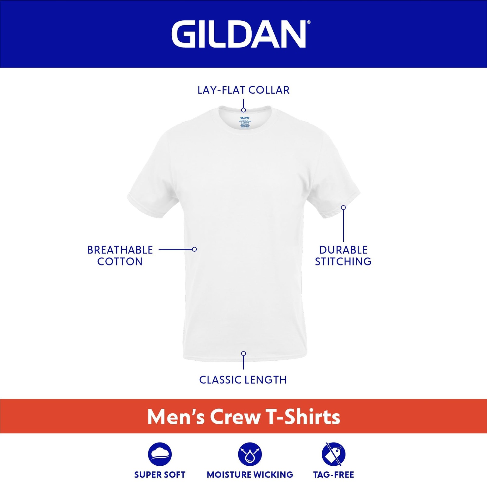 Gildan Men’s Crew T-Shirts, Multipack, Style G1100 5 Black/Sport Grey/Charcoal