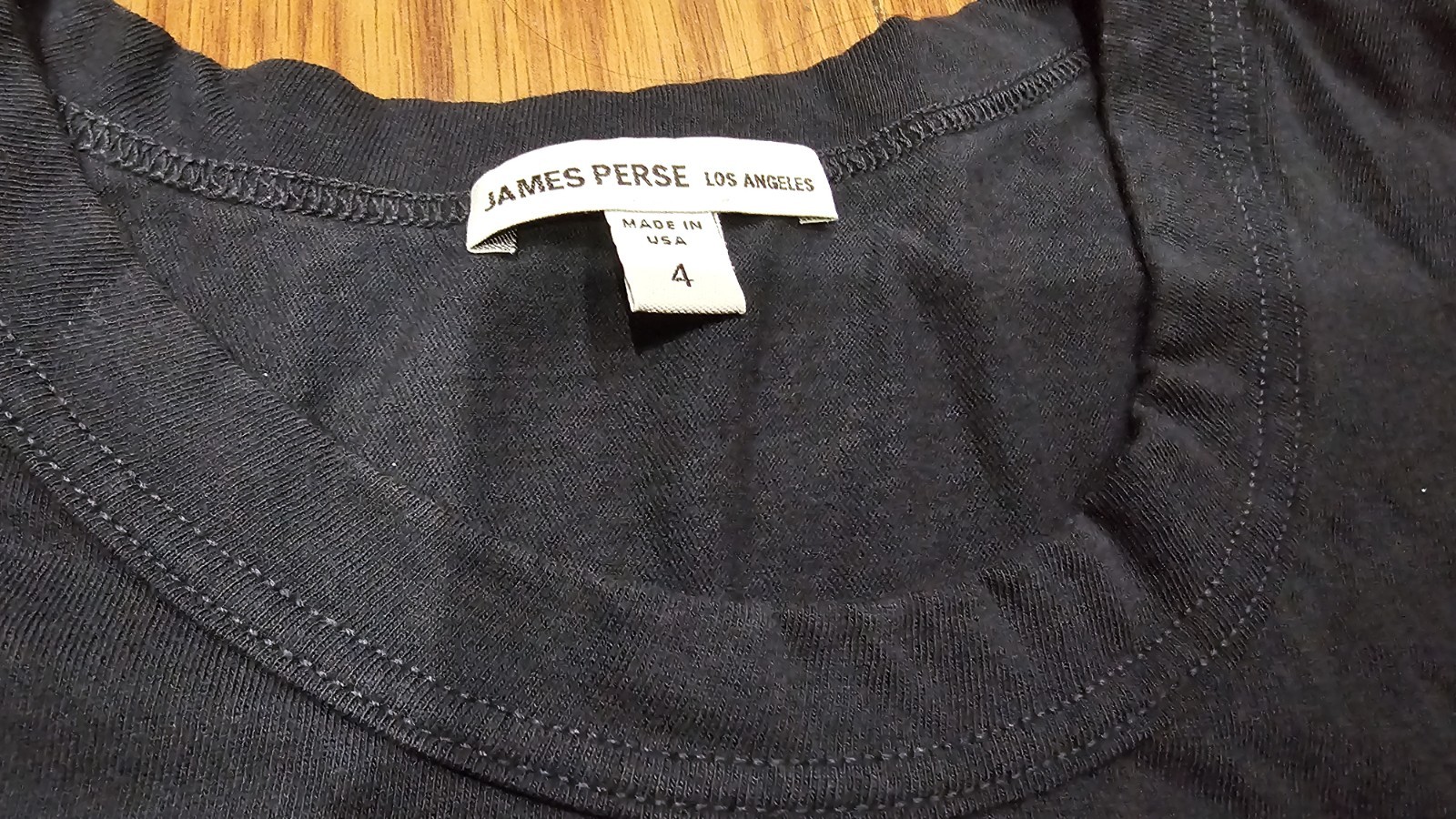 James Perse LA T-Shirt Crew Neck SZ. 4 (=XL) 100% Combed Cotton ~ Minimalist USA