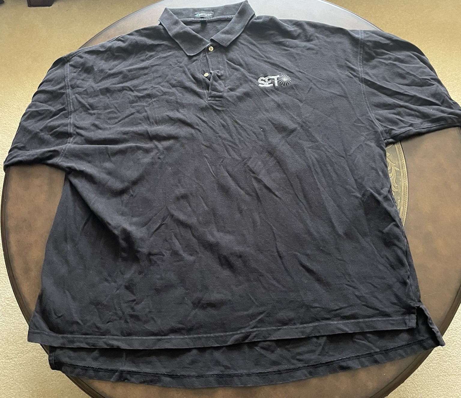 Inner Harbor Mens Black Collared Polo Shirt – 5XL – Special Event Transportation