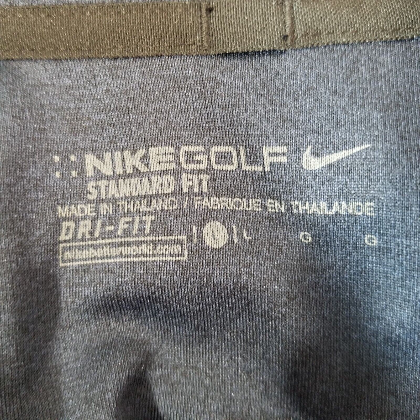 Nike golf polo shirt men’s large Blue short sleeve Dri-Fit Beau Rivage sports