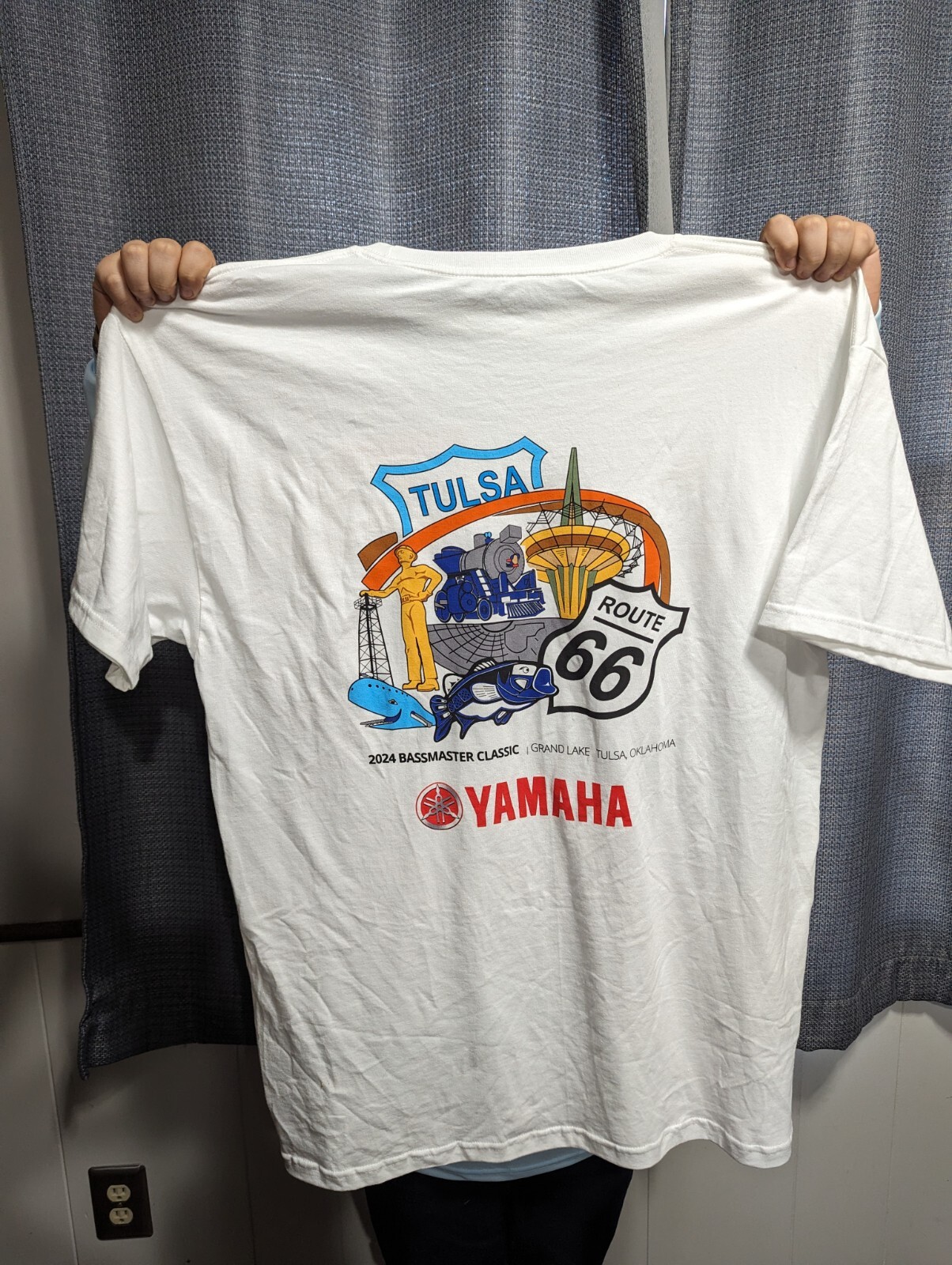 2024 Bassmaster Classic XL White T-Shirt Tulsa Oklahoma Exclusive