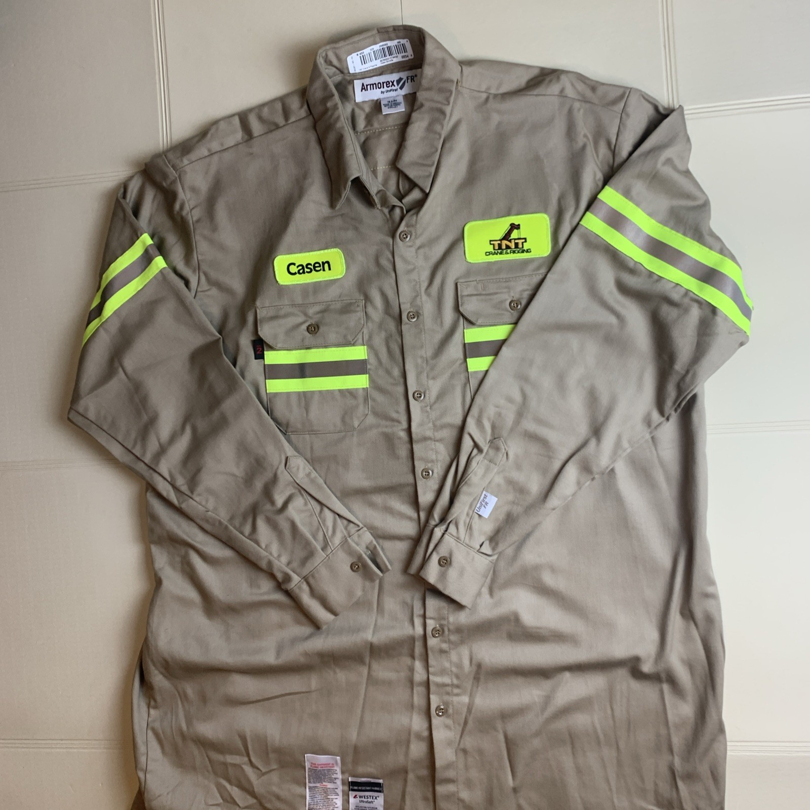 Armorex FR Shirt Men’s XL Khaki High Visibility Work Wear Arc2 18.5 Ultrasoft