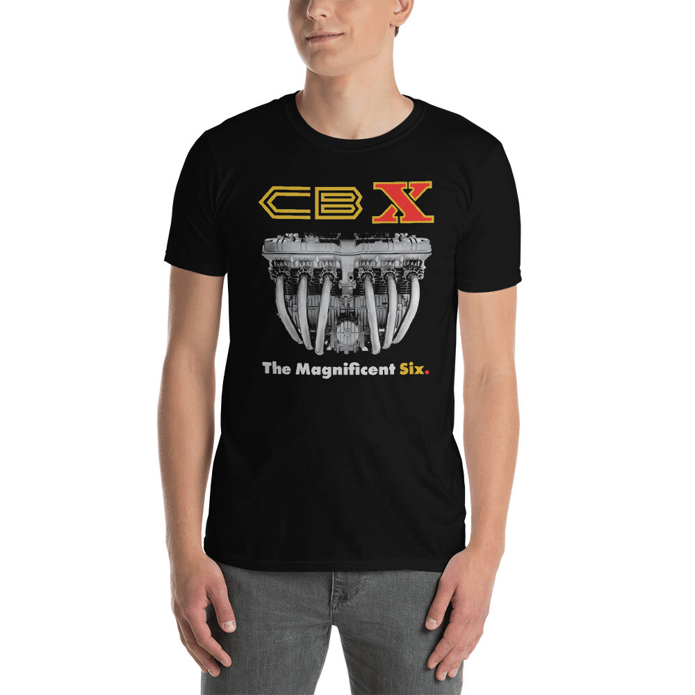 Honda CBX Engine with 1979 Ad Slogan Short-Sleeve Unisex T-Shirt