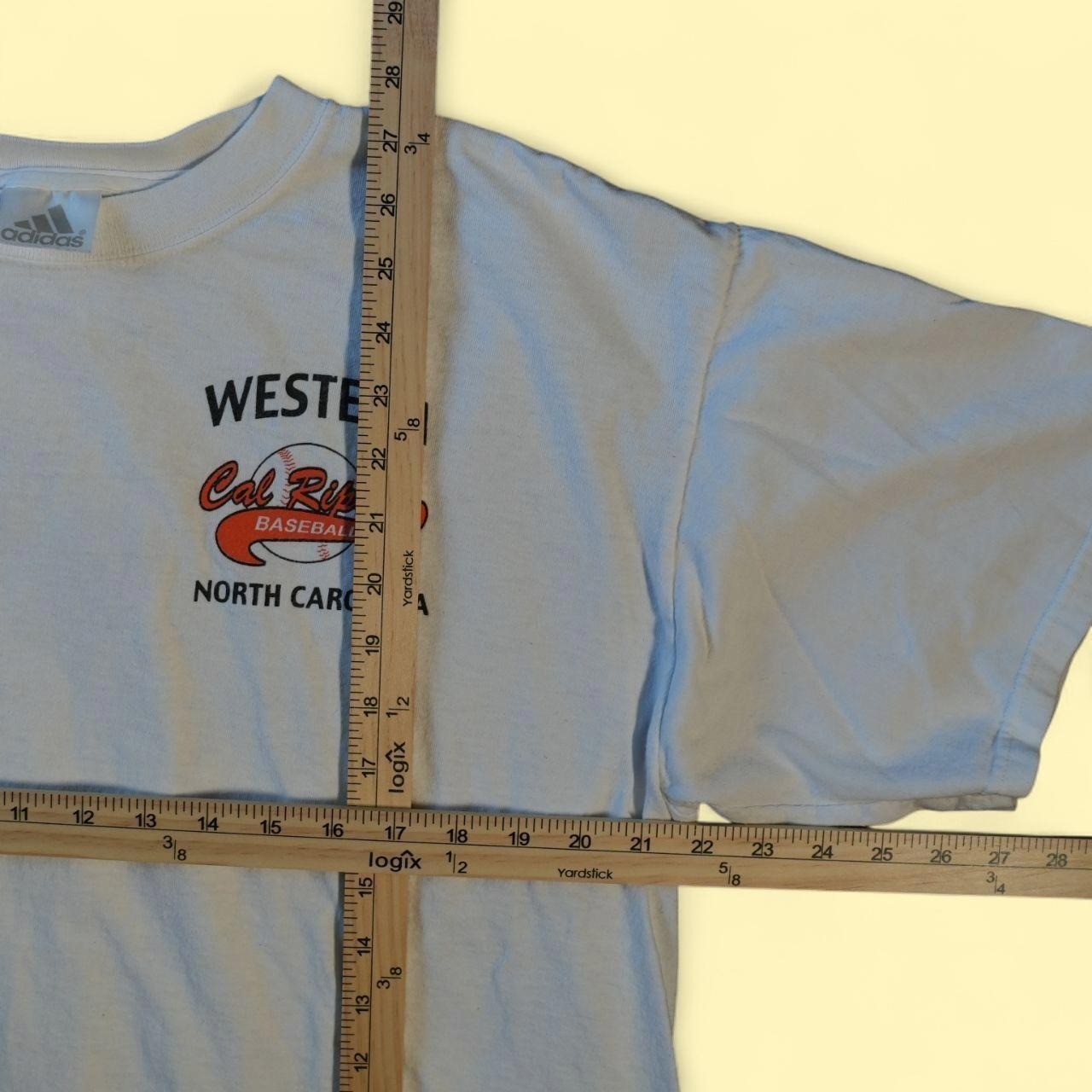 Vintage Adidas Cal Ripken Baseball Tee Men L White Good North Carolina Graphic