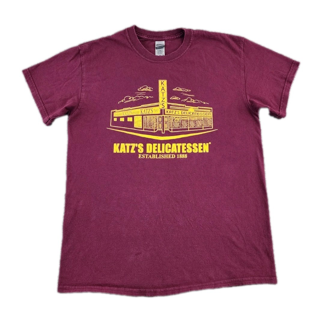 Katz’s Delicatessen Shirt Mens Medium Send A Salami To Your Boy Army Adult A37