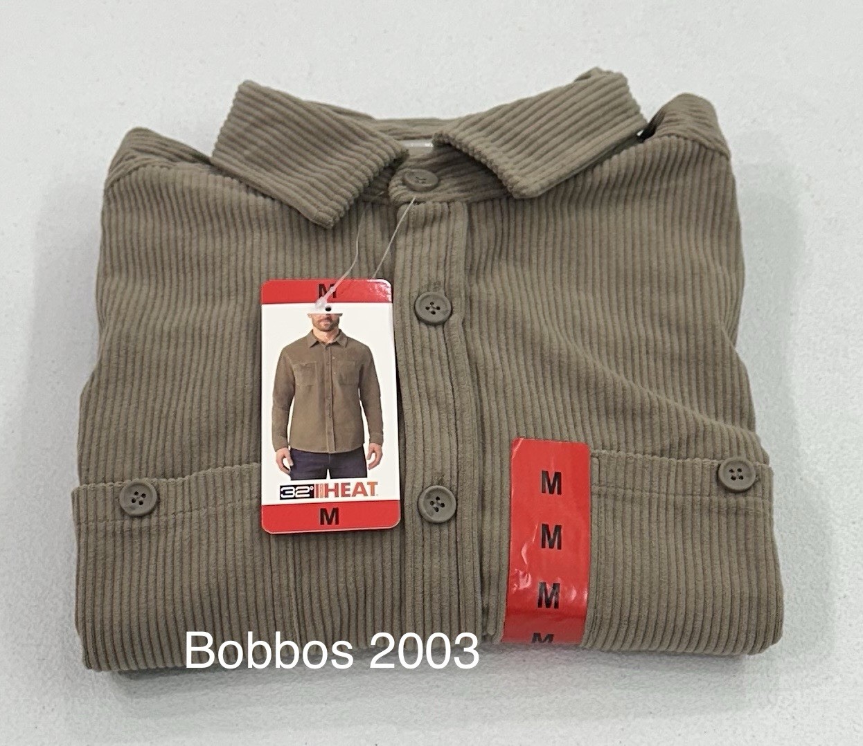 32 Degrees Heat Men’s Chest Pocket Button-Up Shirt, Tan, Size M
