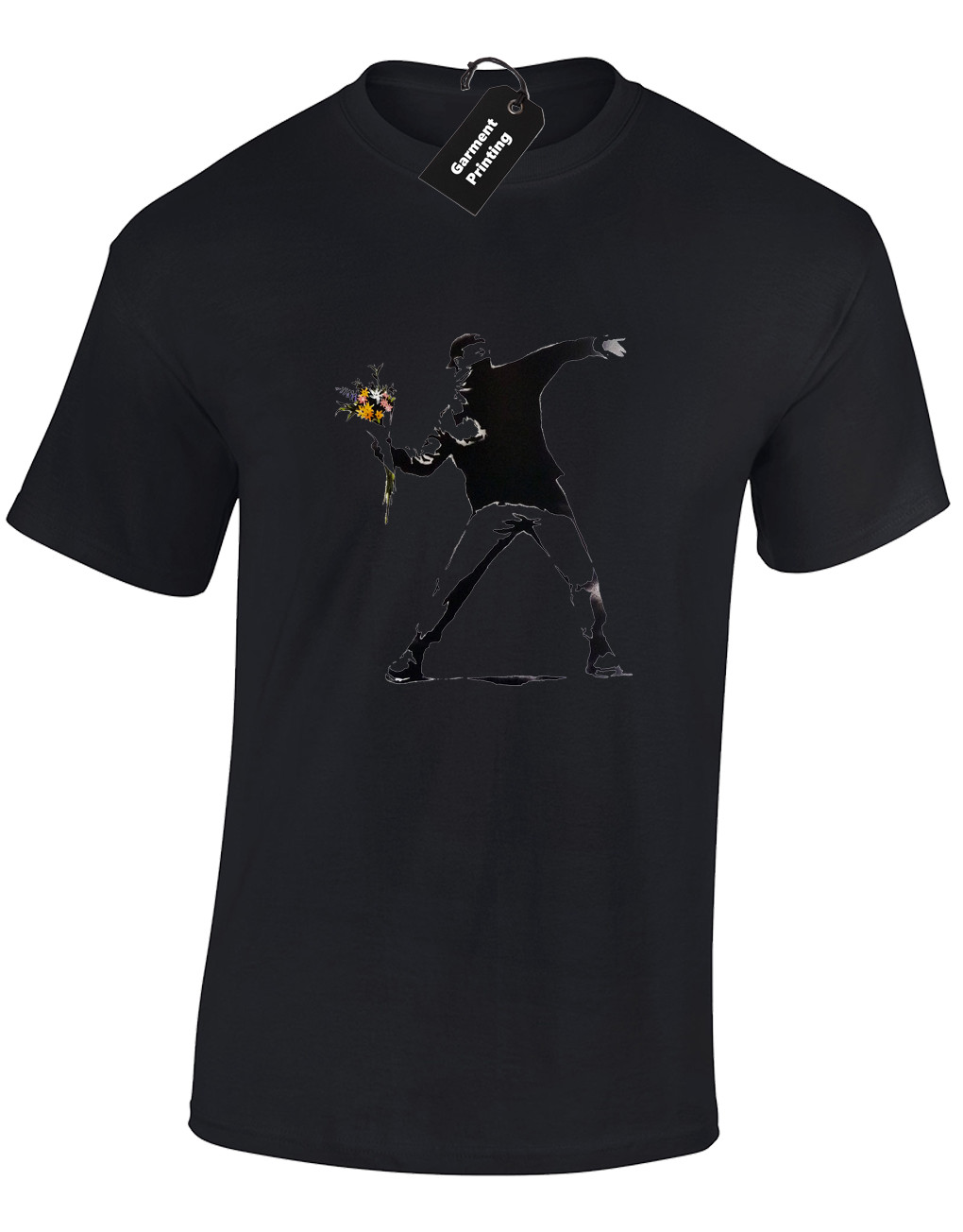 Flower Thrower Banksy Graffiti Artist Protest Unisex T-Shirt